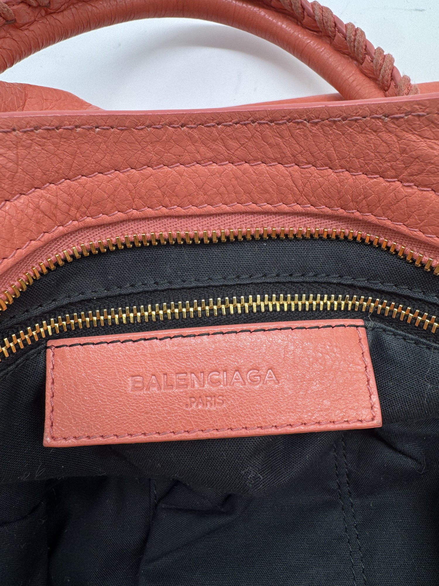 Balenciaga Lambskin Leather Giant 12 City Bag in Medium Pink Gold