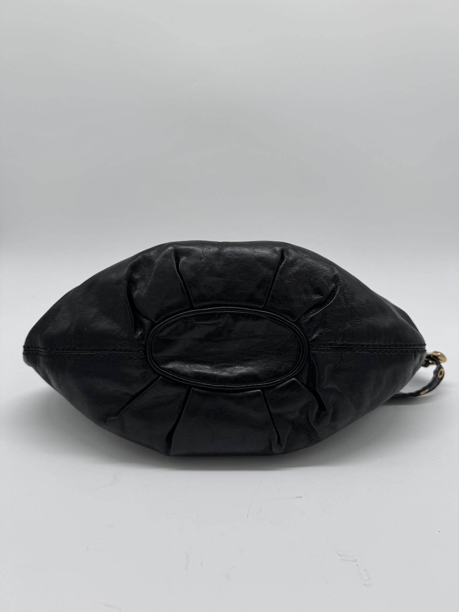 Gucci Babouska Black Leather Heart Hobo Shoulder Bag
