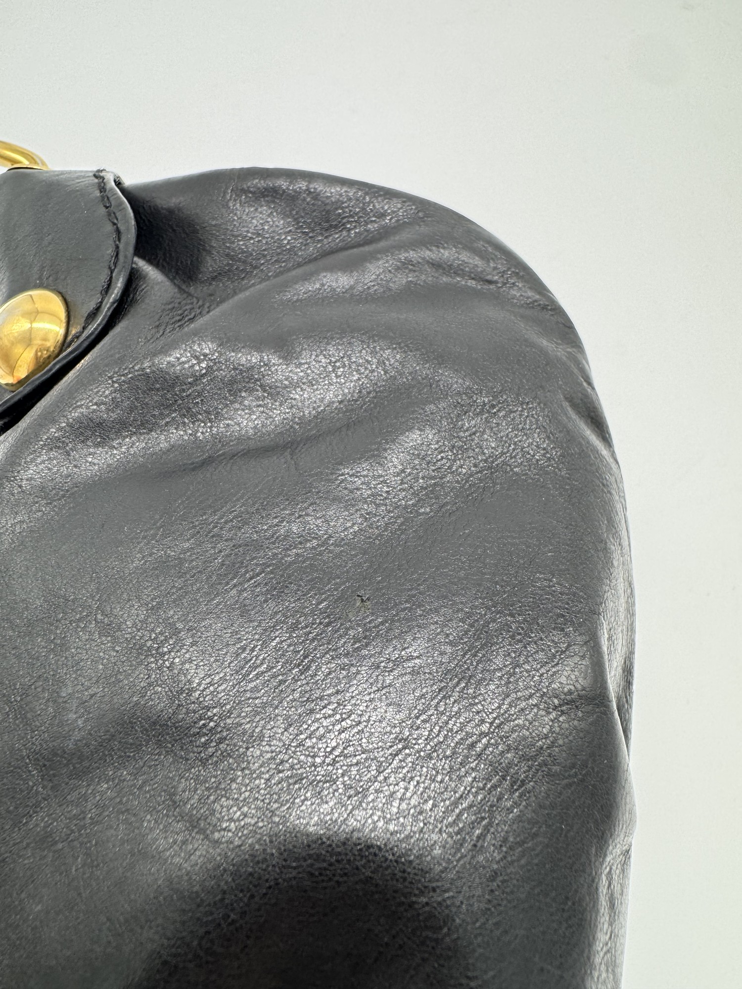 Gucci Babouska Black Leather Heart Hobo Shoulder Bag