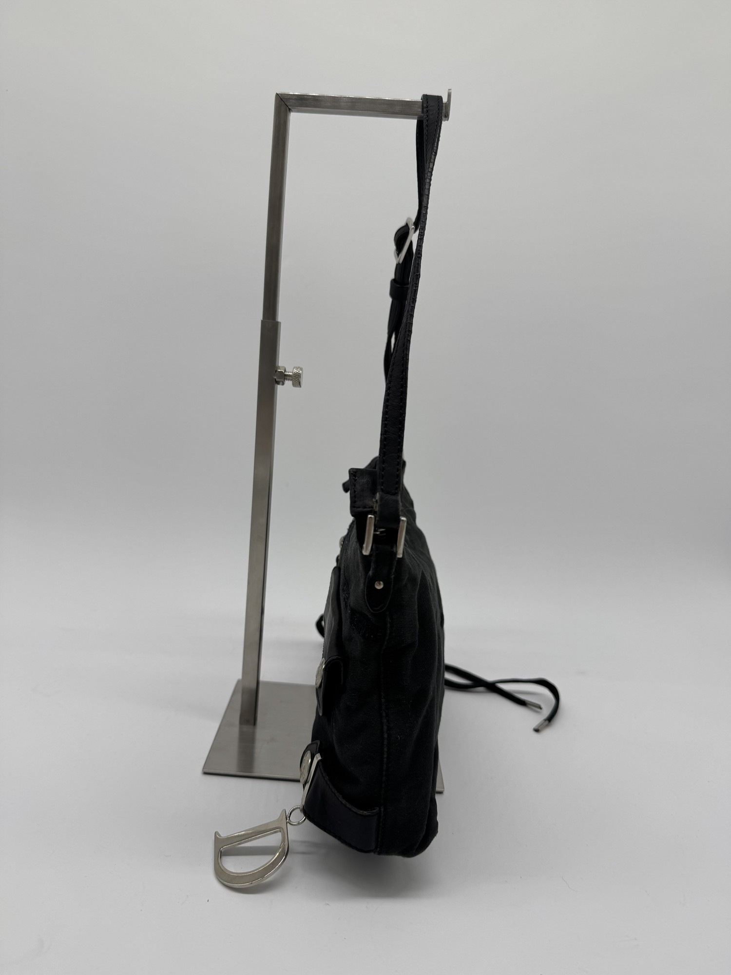 Dior Black Surf Lace-Up Bag by John Galliano 2004