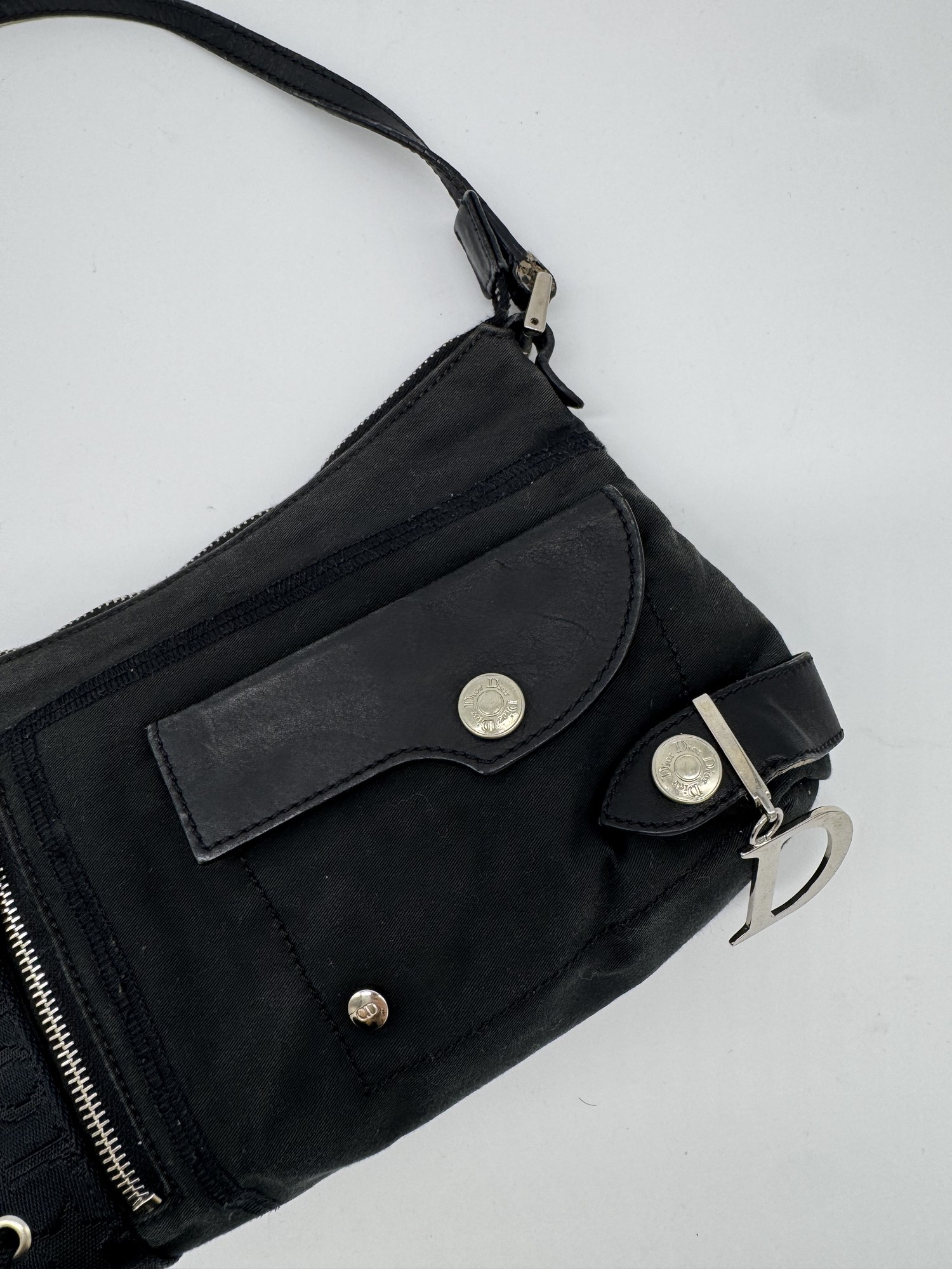 Dior Black Surf Lace-Up Bag by John Galliano 2004