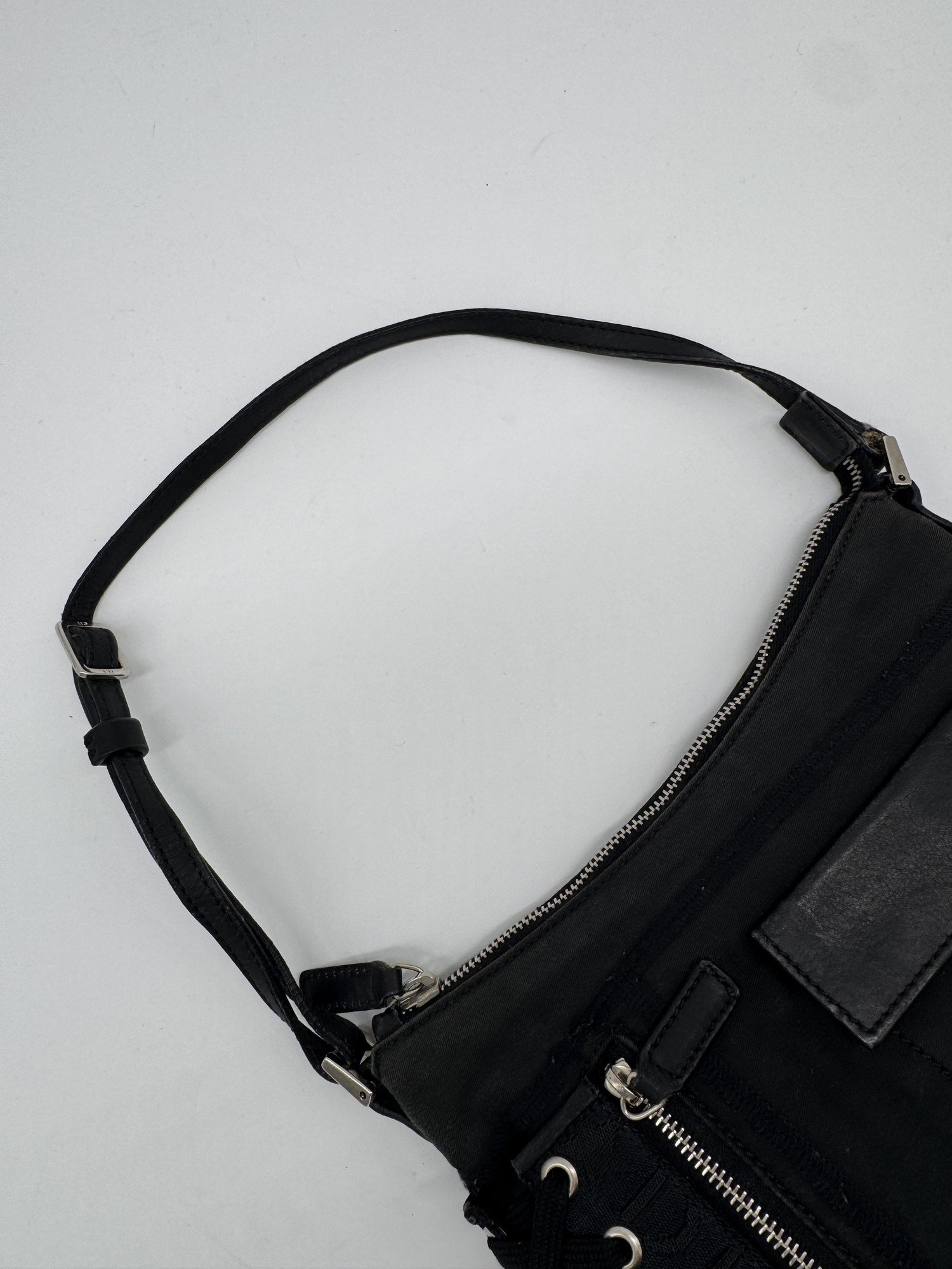 Dior Black Surf Lace-Up Bag by John Galliano 2004