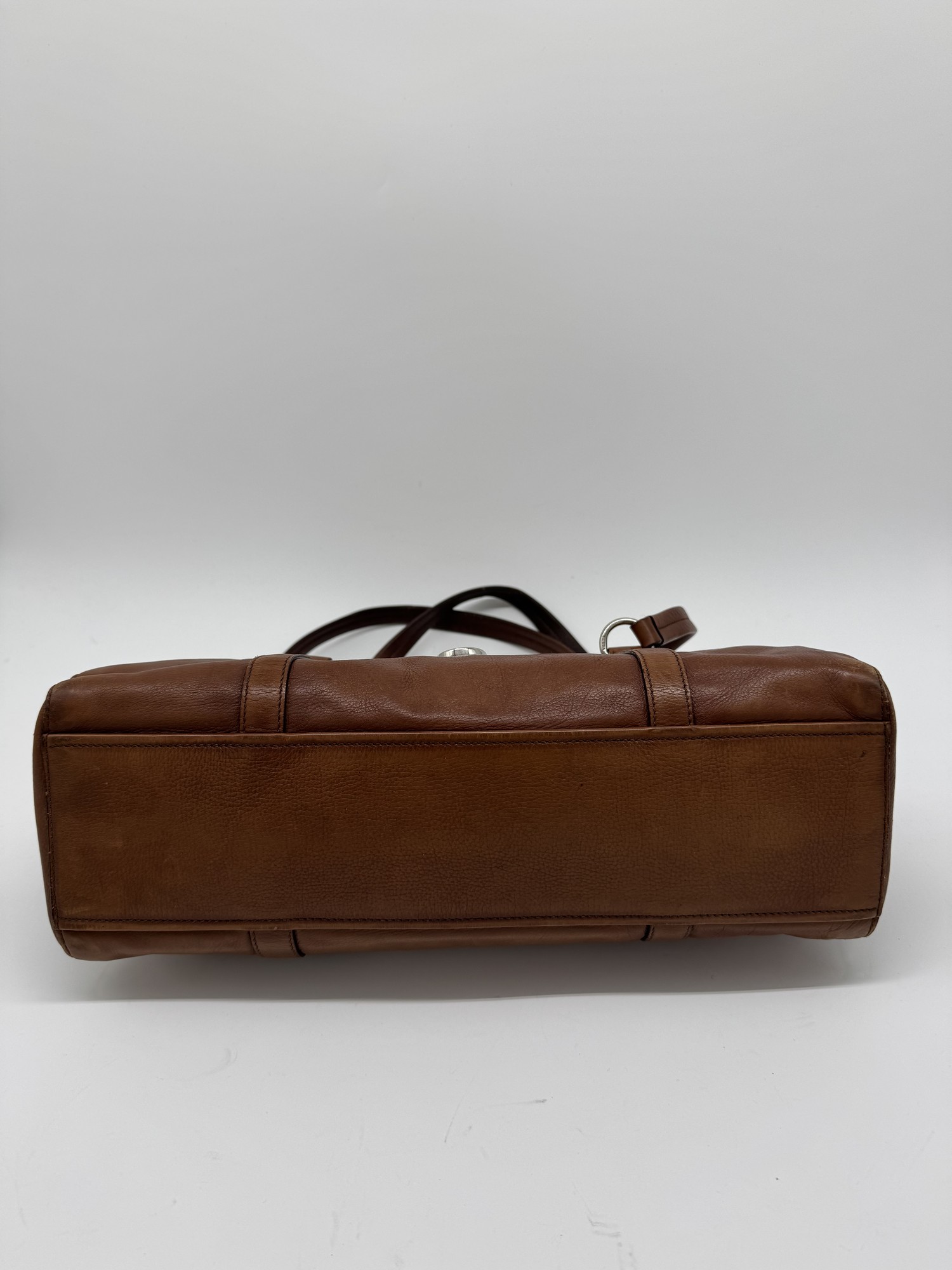 Prada Buffalo Easy Tobacco Brown Leather Shoulder Bag