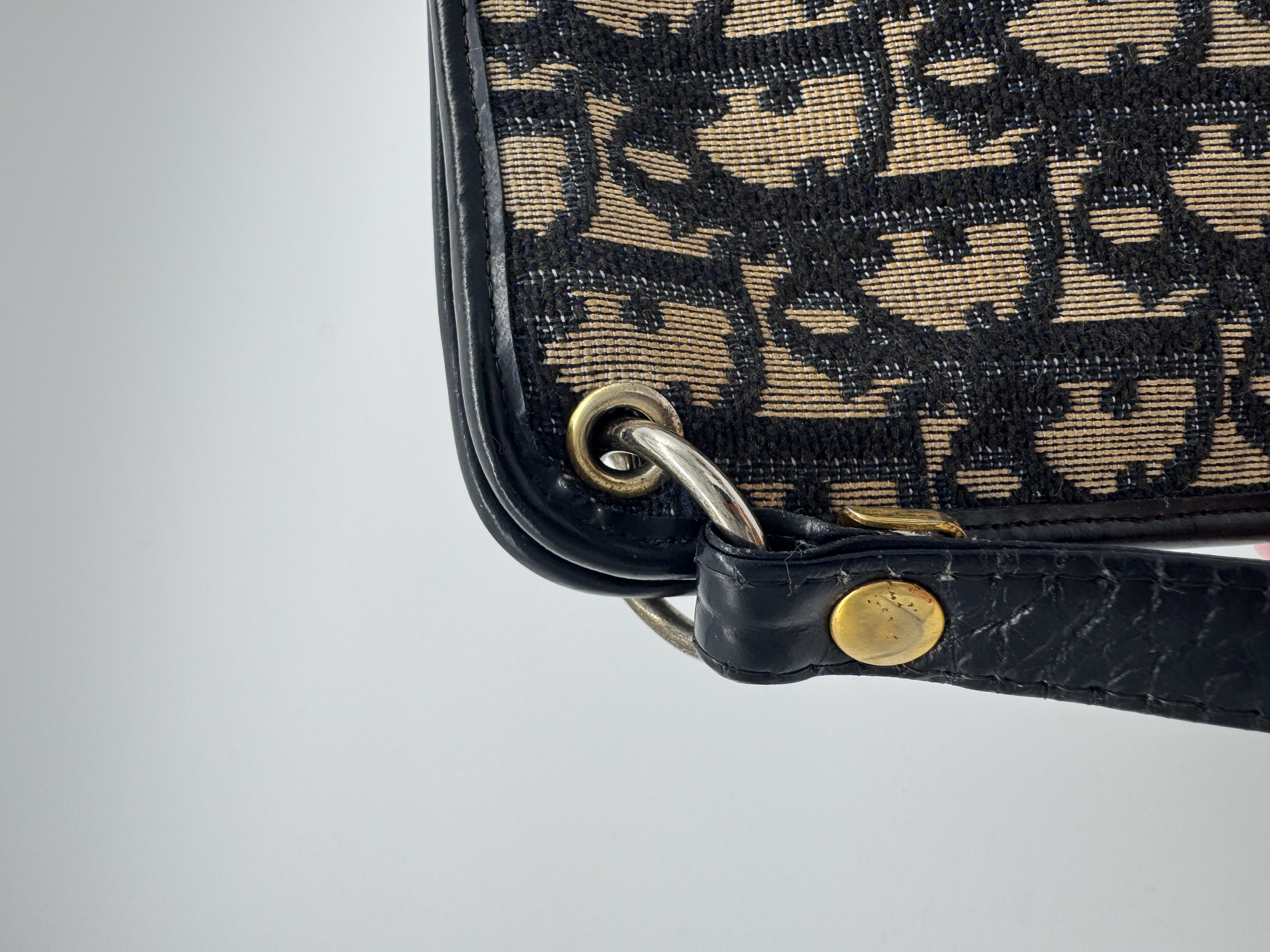 Christian Dior Oblique Canvas Shoulder Bag