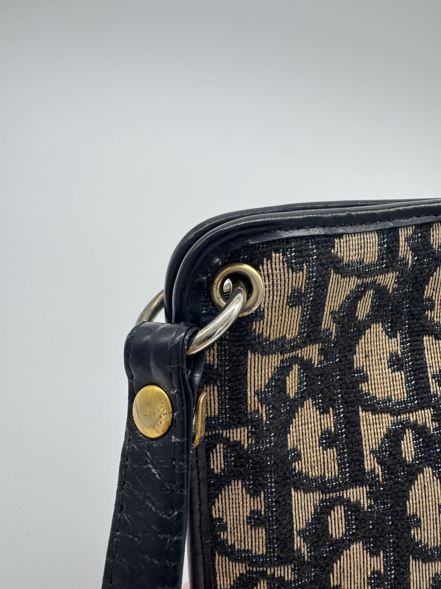 Christian Dior Oblique Canvas Shoulder Bag