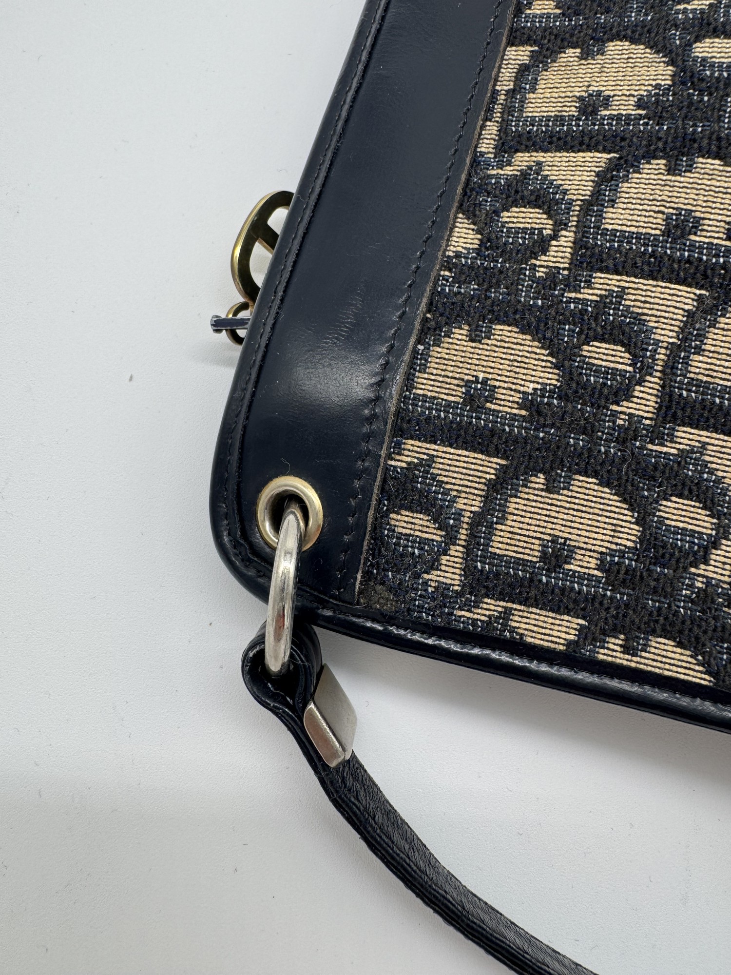 Christian Dior Oblique Canvas Shoulder Bag