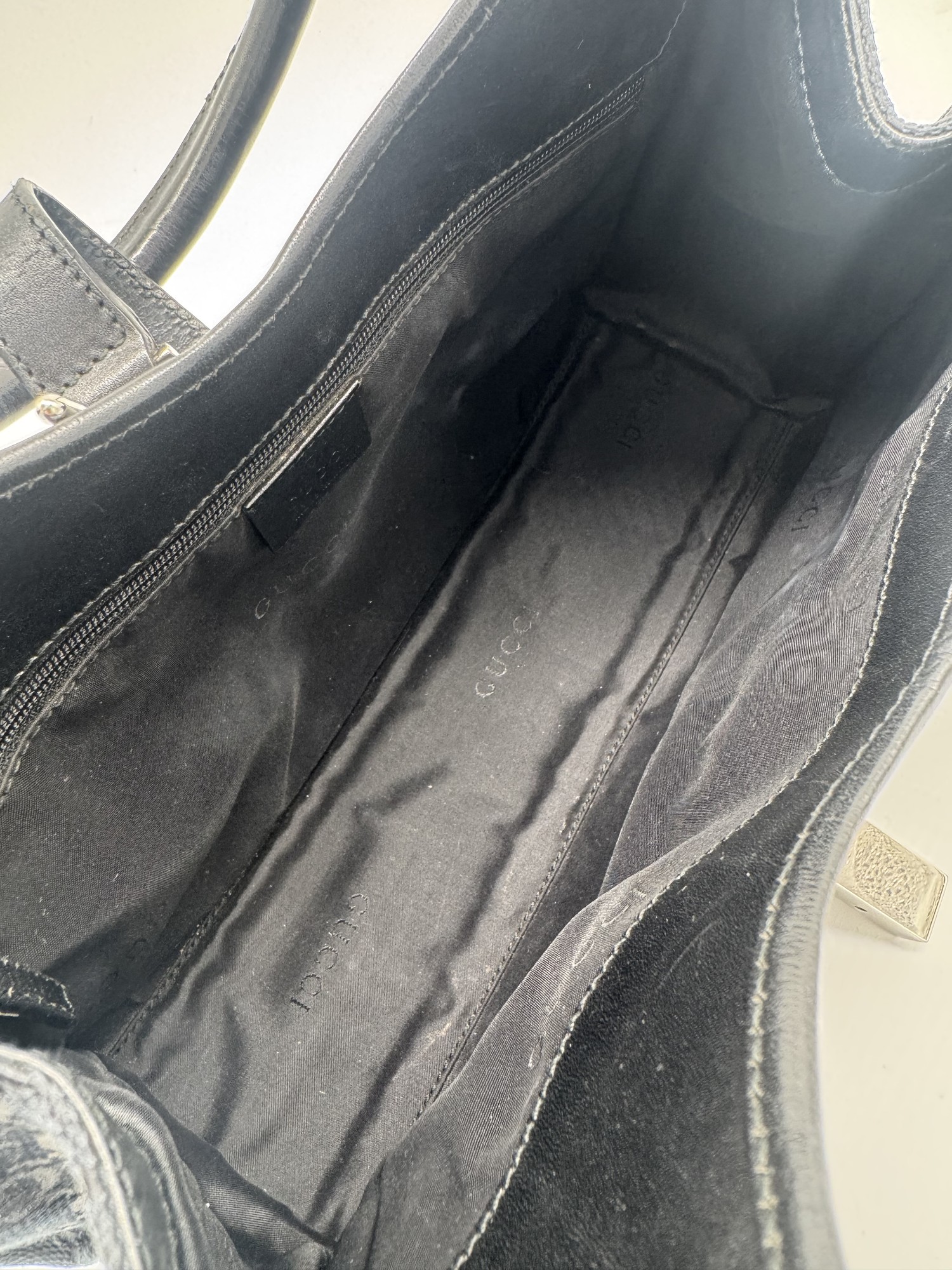 Gucci GG Canvas Jackie Bardot Black Monogram Shoulder Bag