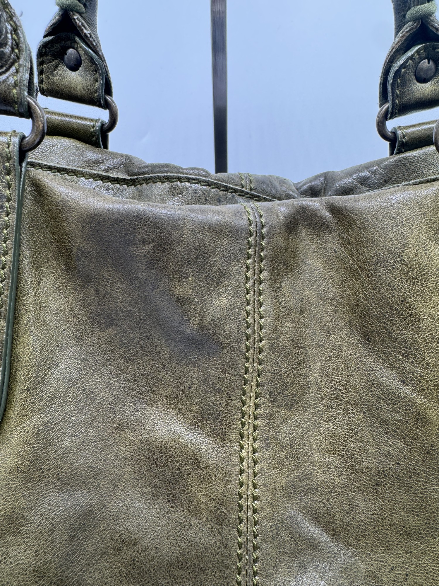 Balenciaga Classic Weekender Bag – Olive Green Leather