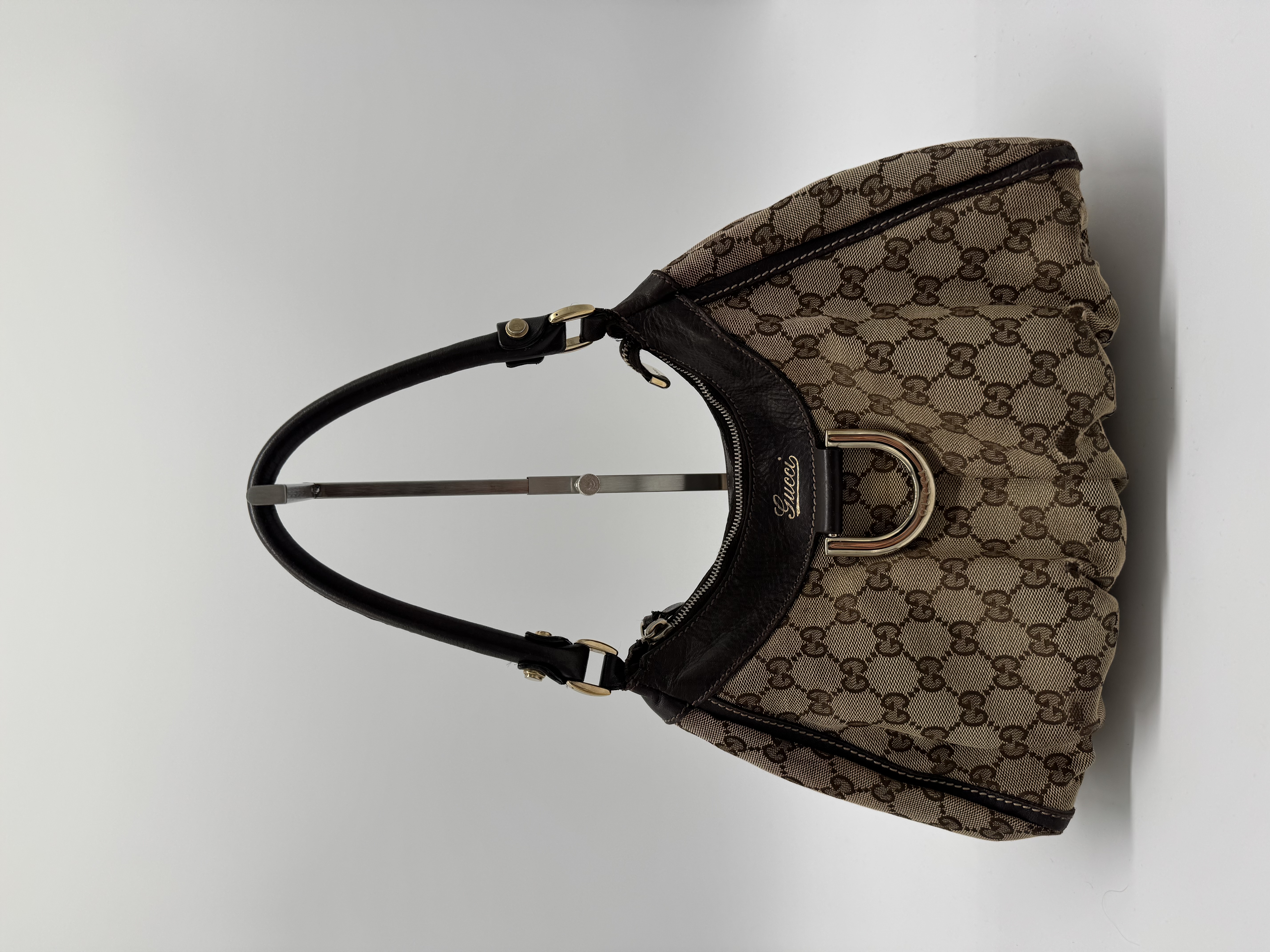 Gucci GG Canvas Abbey Brown Shoulder Bag