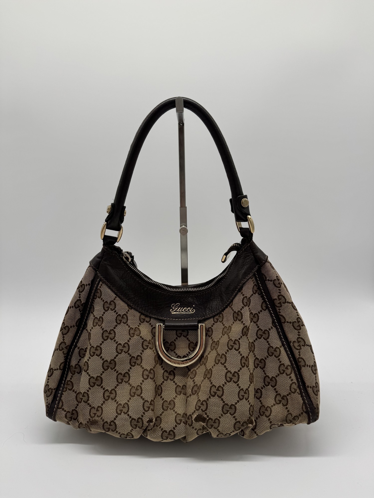 Gucci GG Canvas Abbey Brown Shoulder Bag