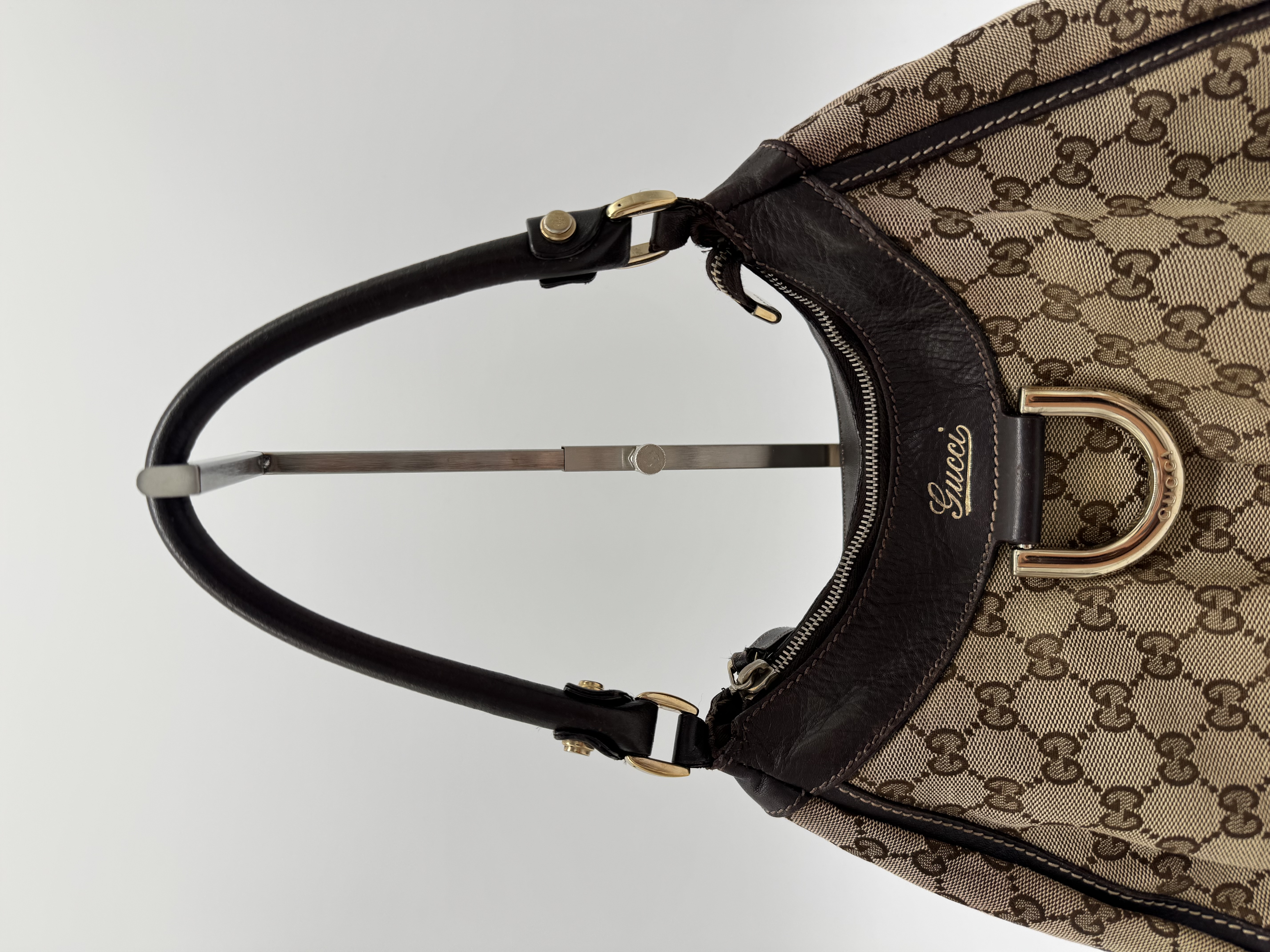 Gucci GG Canvas Abbey Brown Shoulder Bag