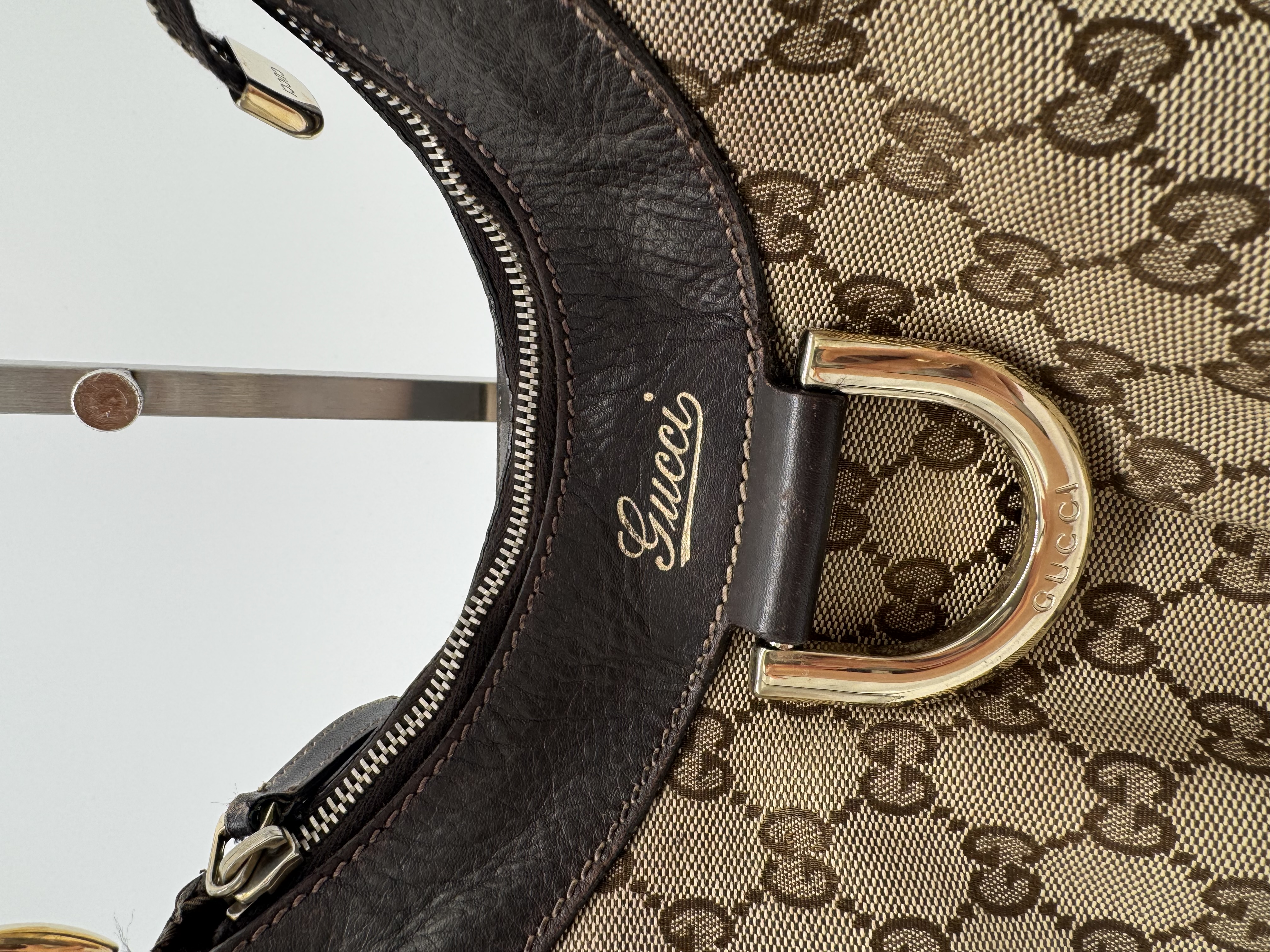 Gucci GG Canvas Abbey Brown Shoulder Bag