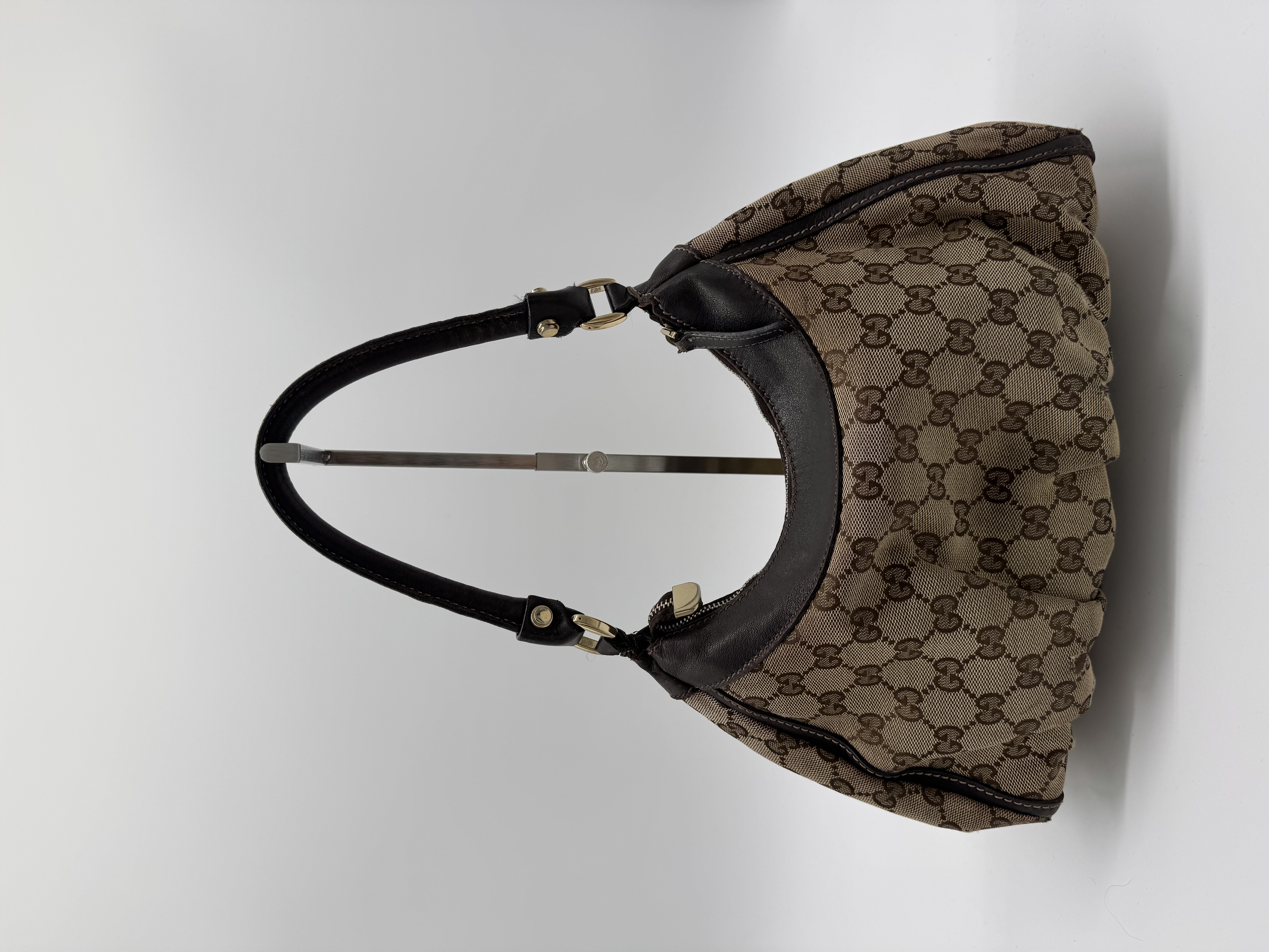 Gucci GG Canvas Abbey Brown Shoulder Bag