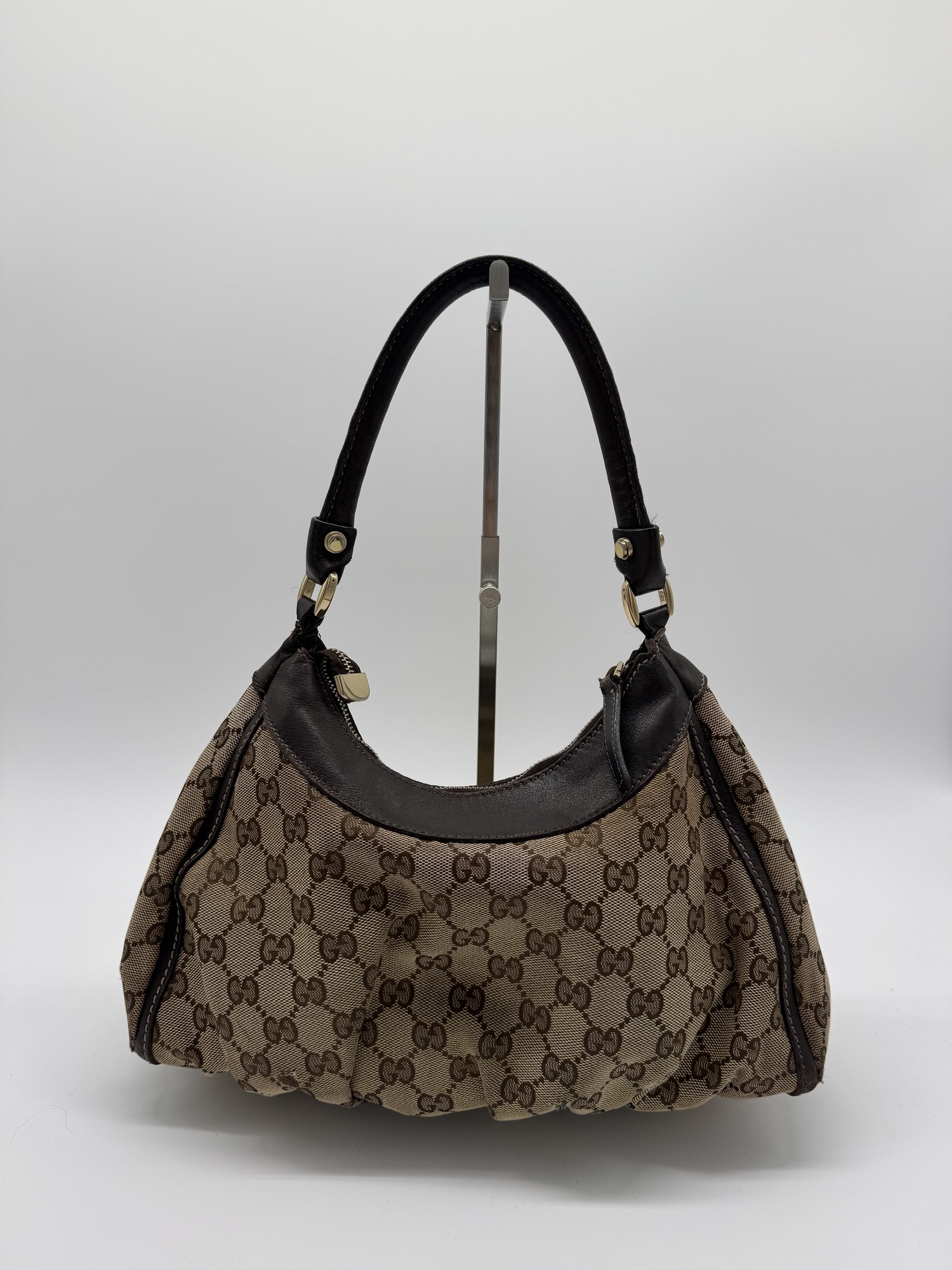 Gucci GG Canvas Abbey Brown Shoulder Bag