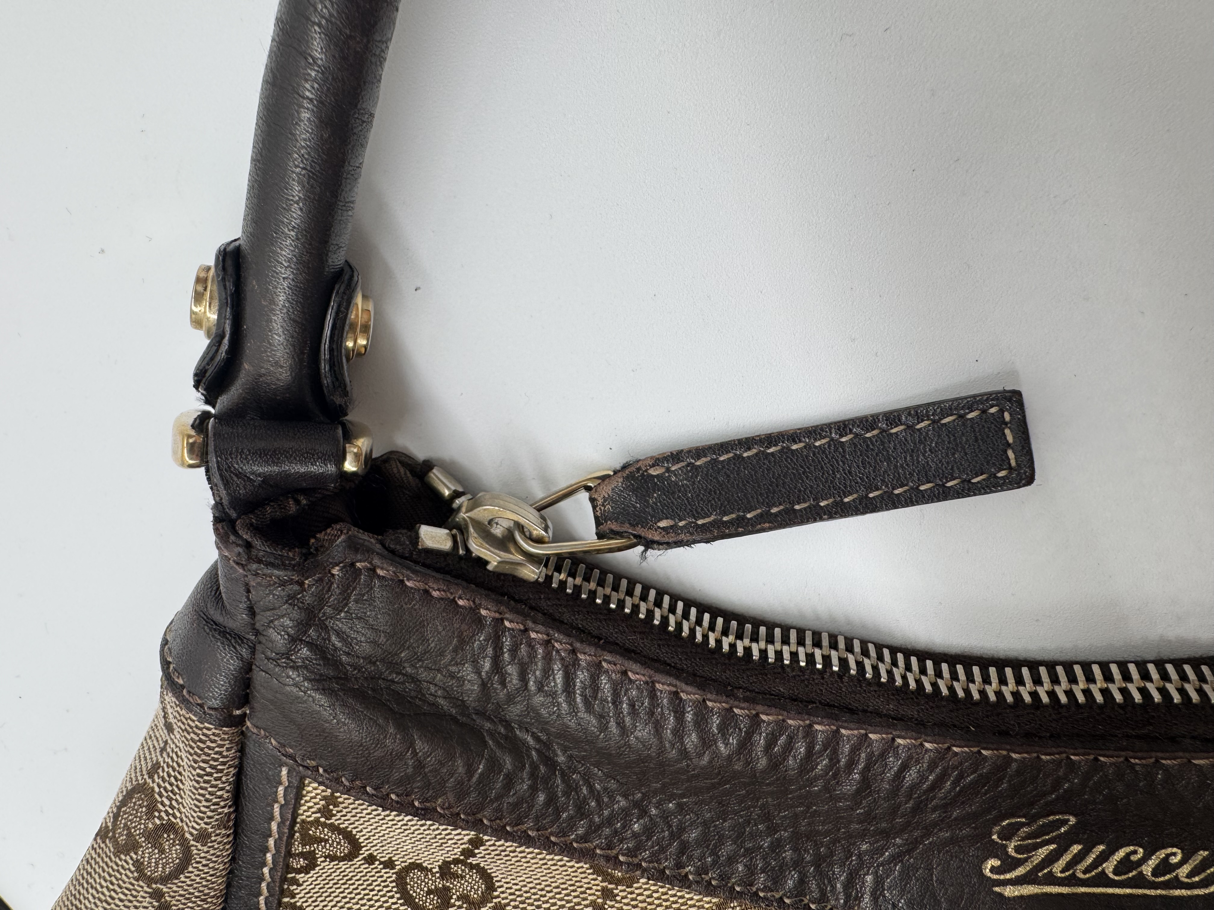 Gucci GG Canvas Abbey Brown Shoulder Bag