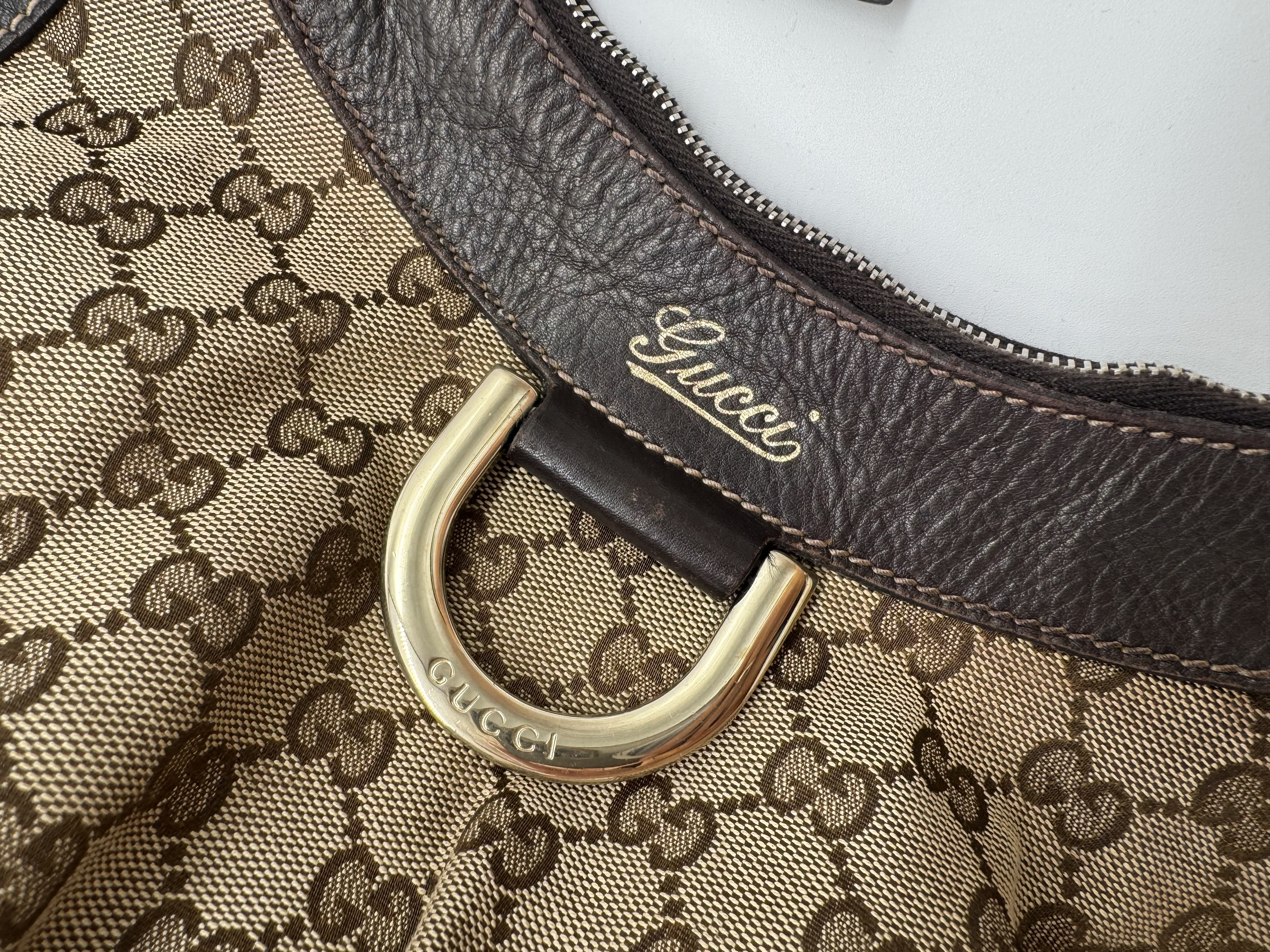 Gucci GG Canvas Abbey Brown Shoulder Bag