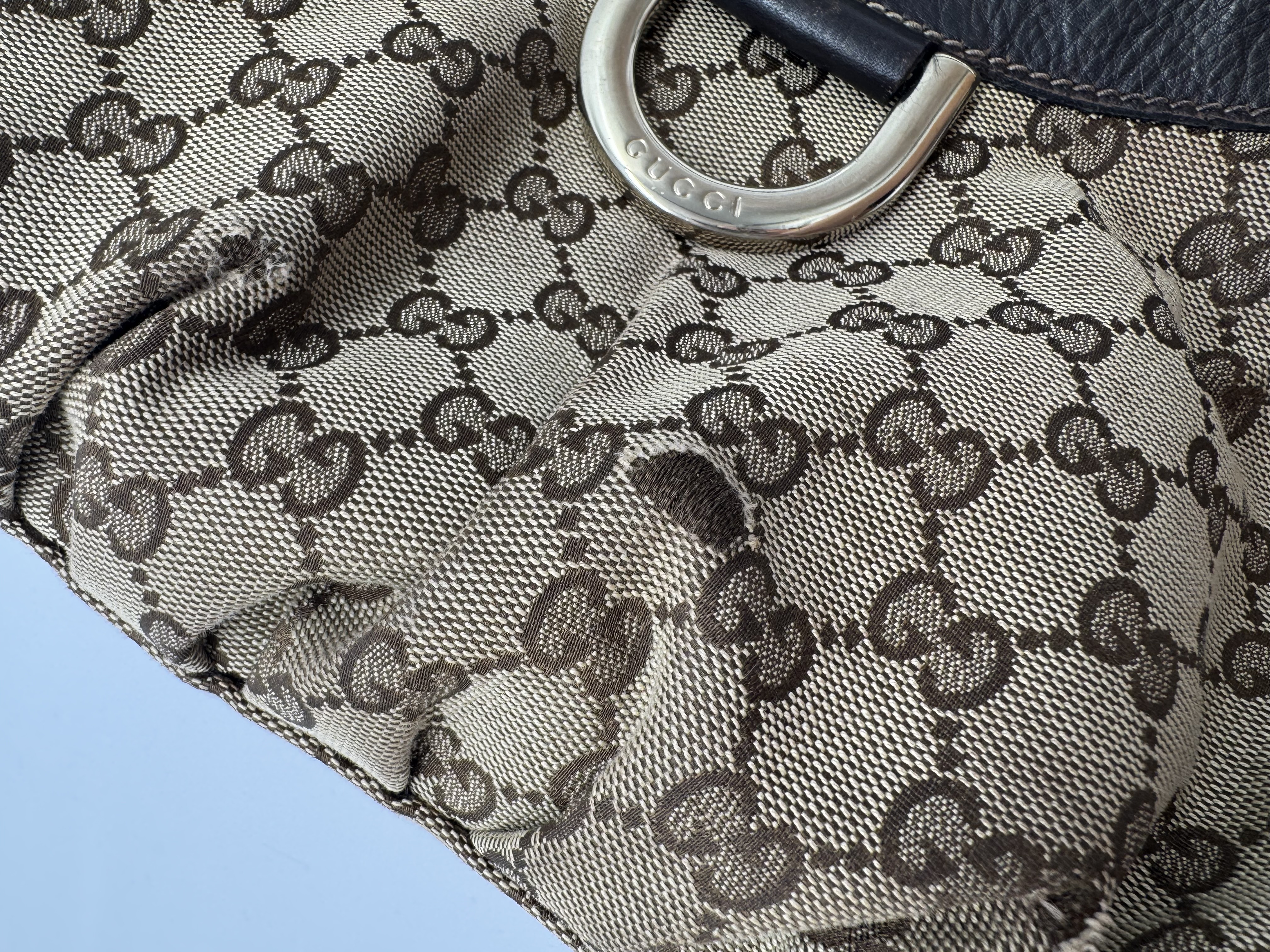 Gucci GG Canvas Abbey Brown Shoulder Bag