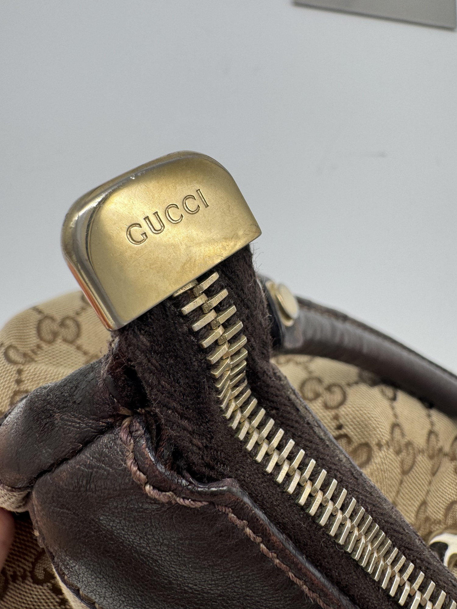 Gucci GG Canvas Abbey Brown Shoulder Bag
