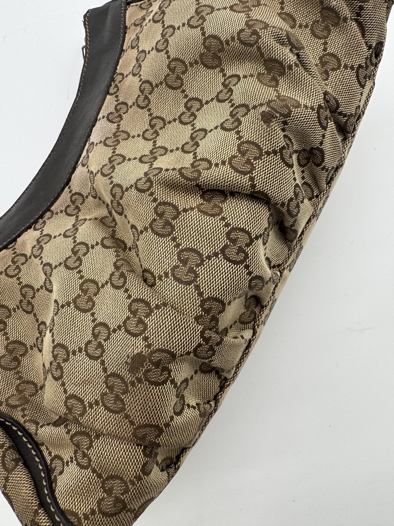 Gucci GG Canvas Abbey Brown Shoulder Bag