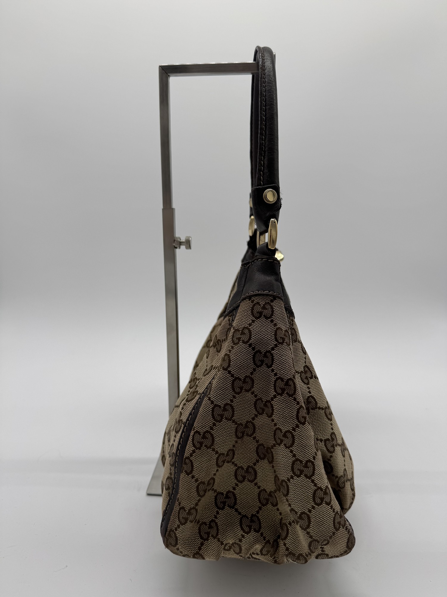 Gucci GG Canvas Abbey Brown Shoulder Bag