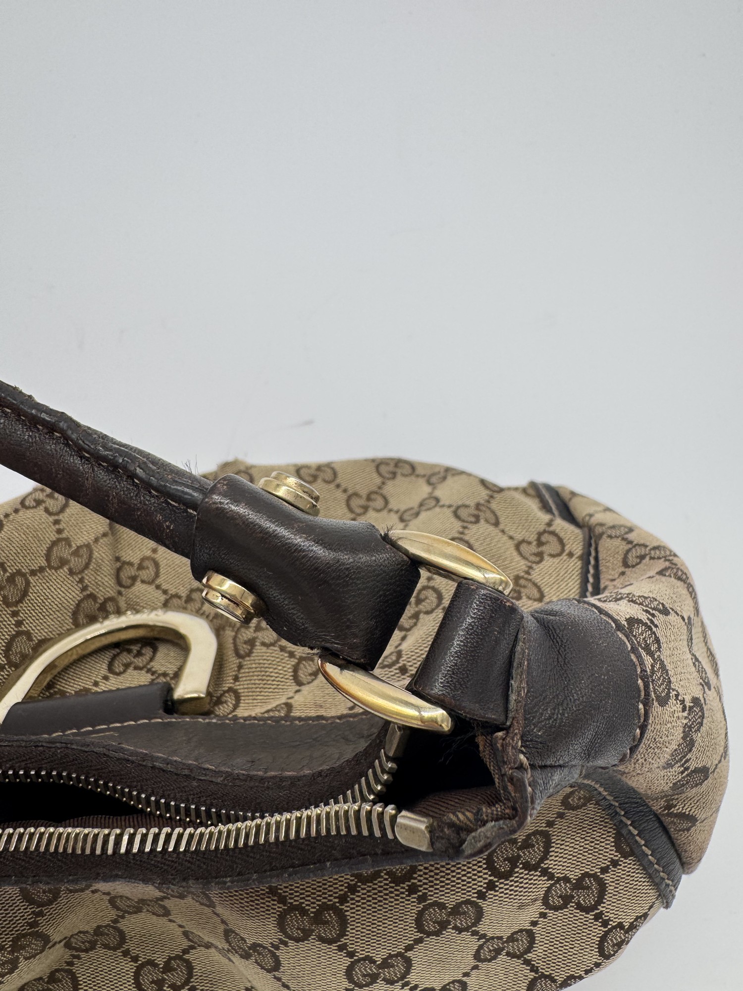 Gucci GG Canvas Abbey Brown Shoulder Bag