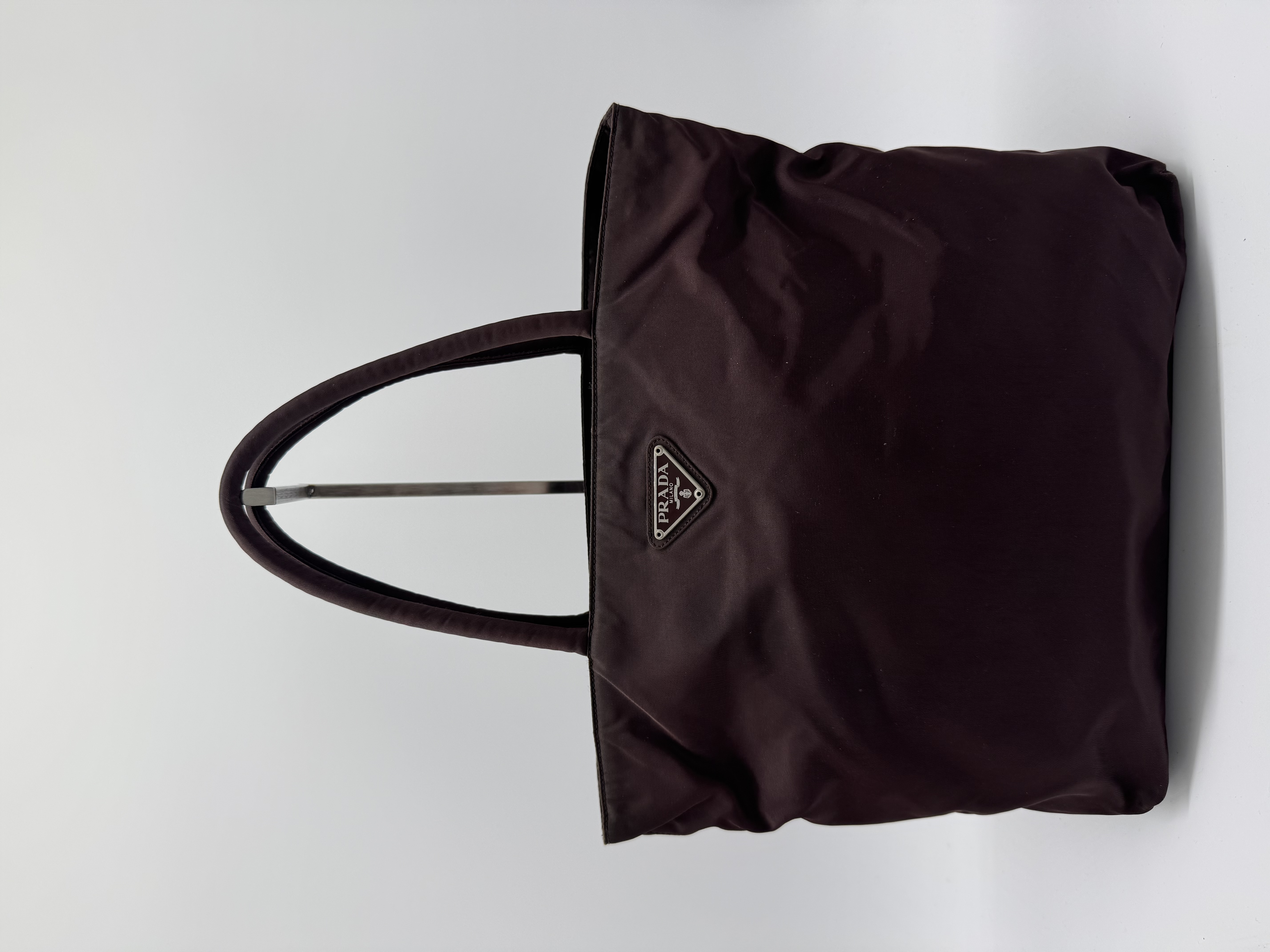 Prada Tessuto Nylon Brown Tote Bag