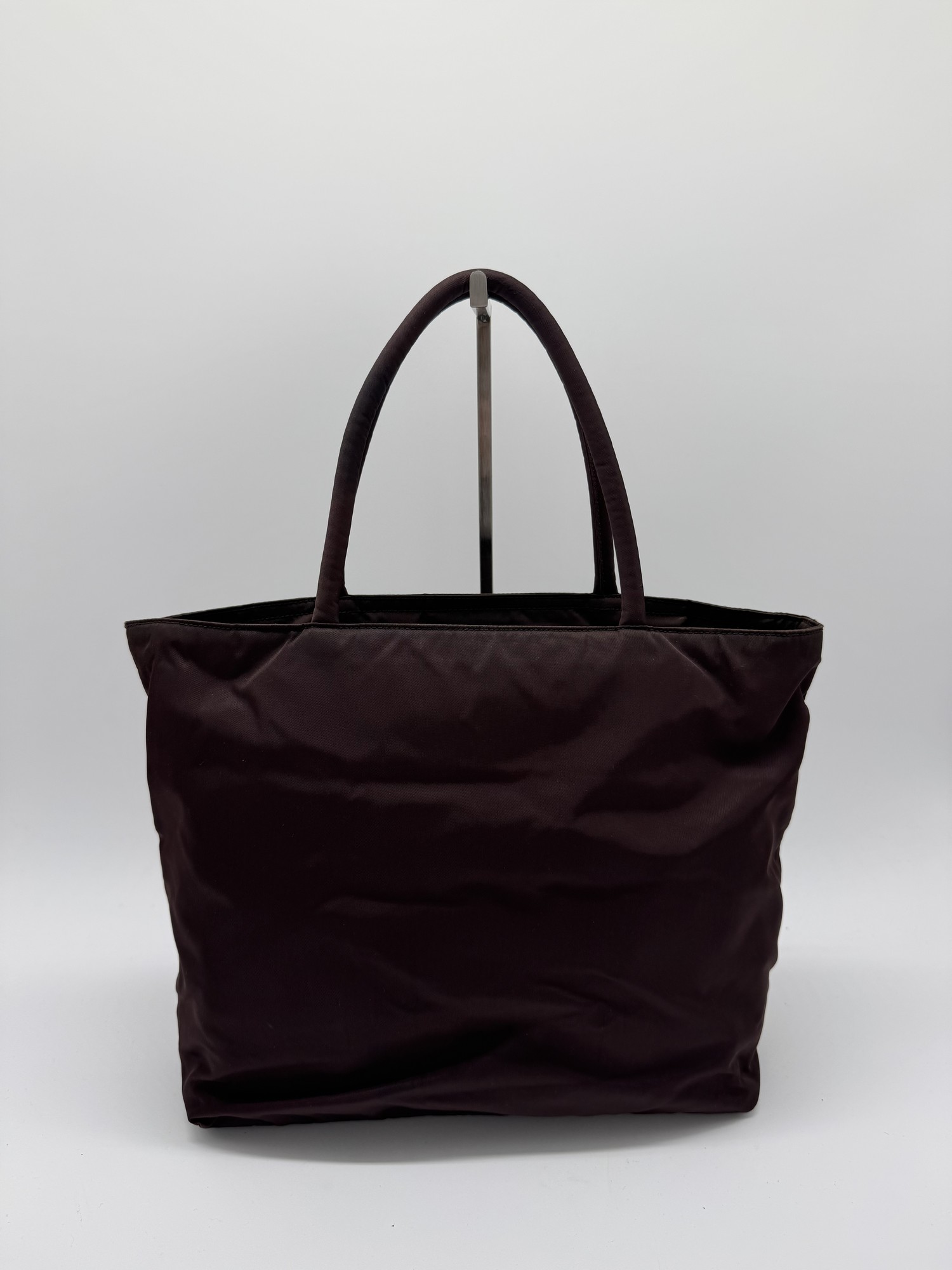 Prada Tessuto Nylon Brown Tote Bag