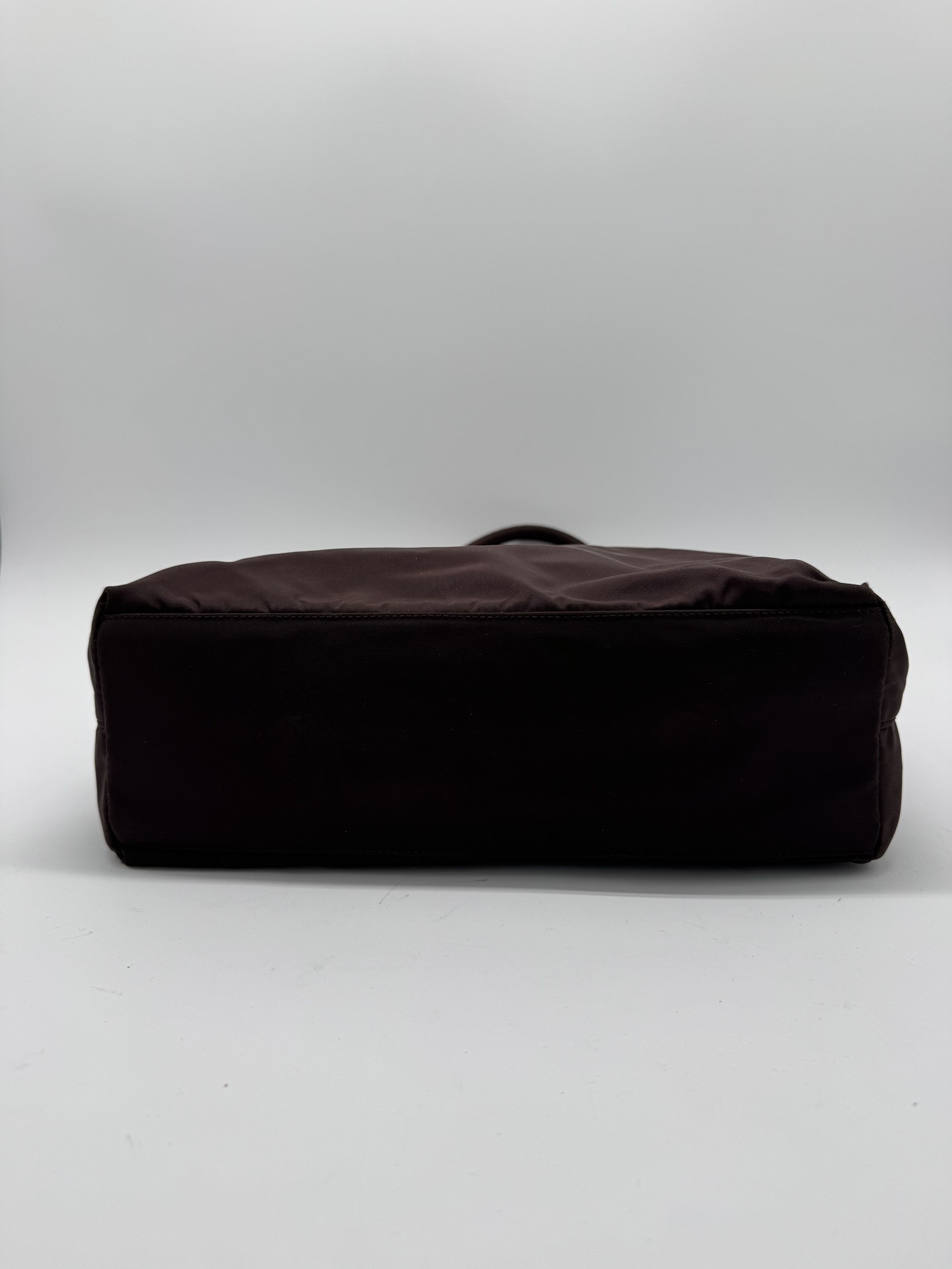 Prada Tessuto Nylon Brown Tote Bag