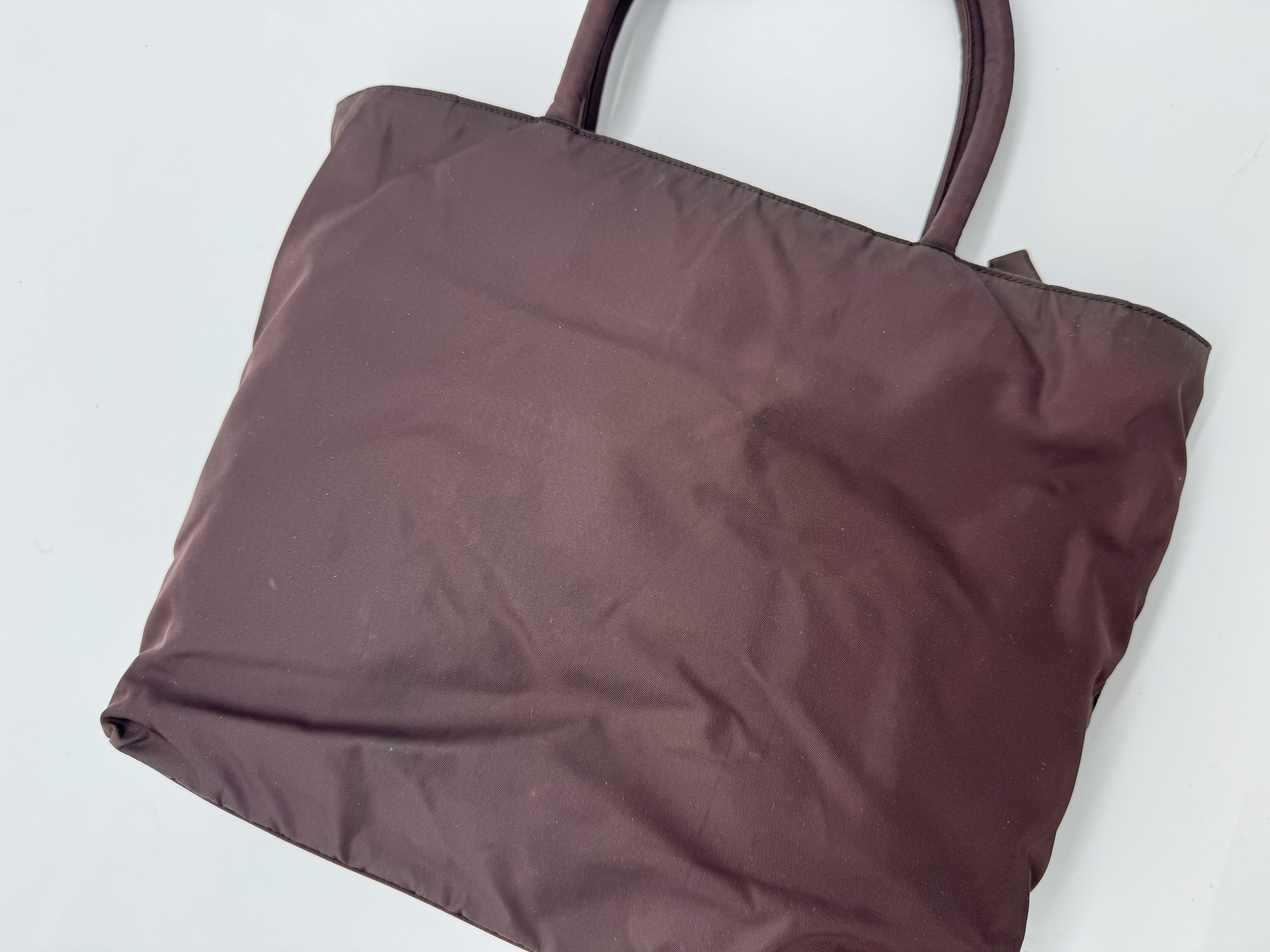 Prada Tessuto Nylon Brown Tote Bag