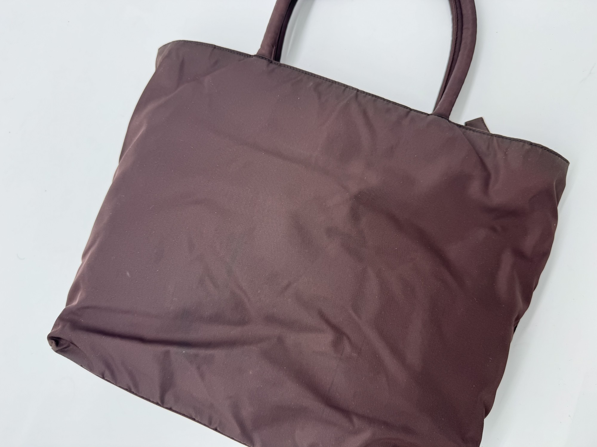 Prada Tessuto Nylon Brown Tote Bag