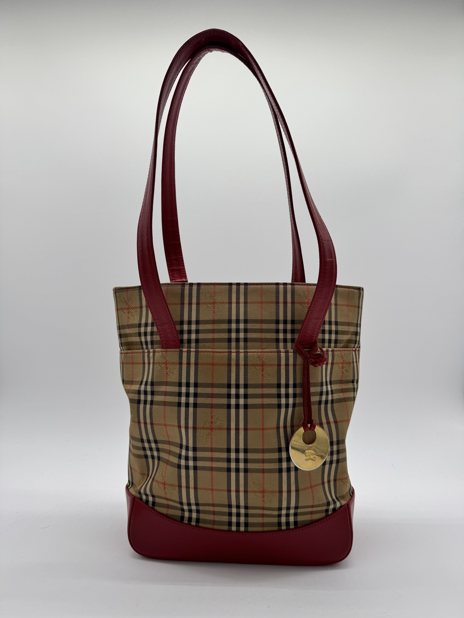 Burberry Nova Check Shoulder Tote Bag