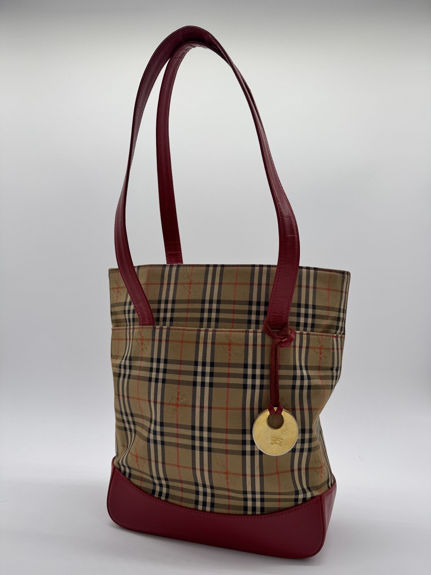 Burberry Nova Check Shoulder Tote Bag