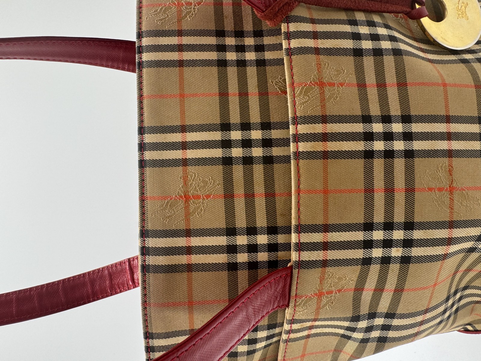 Burberry Nova Check Shoulder Tote Bag