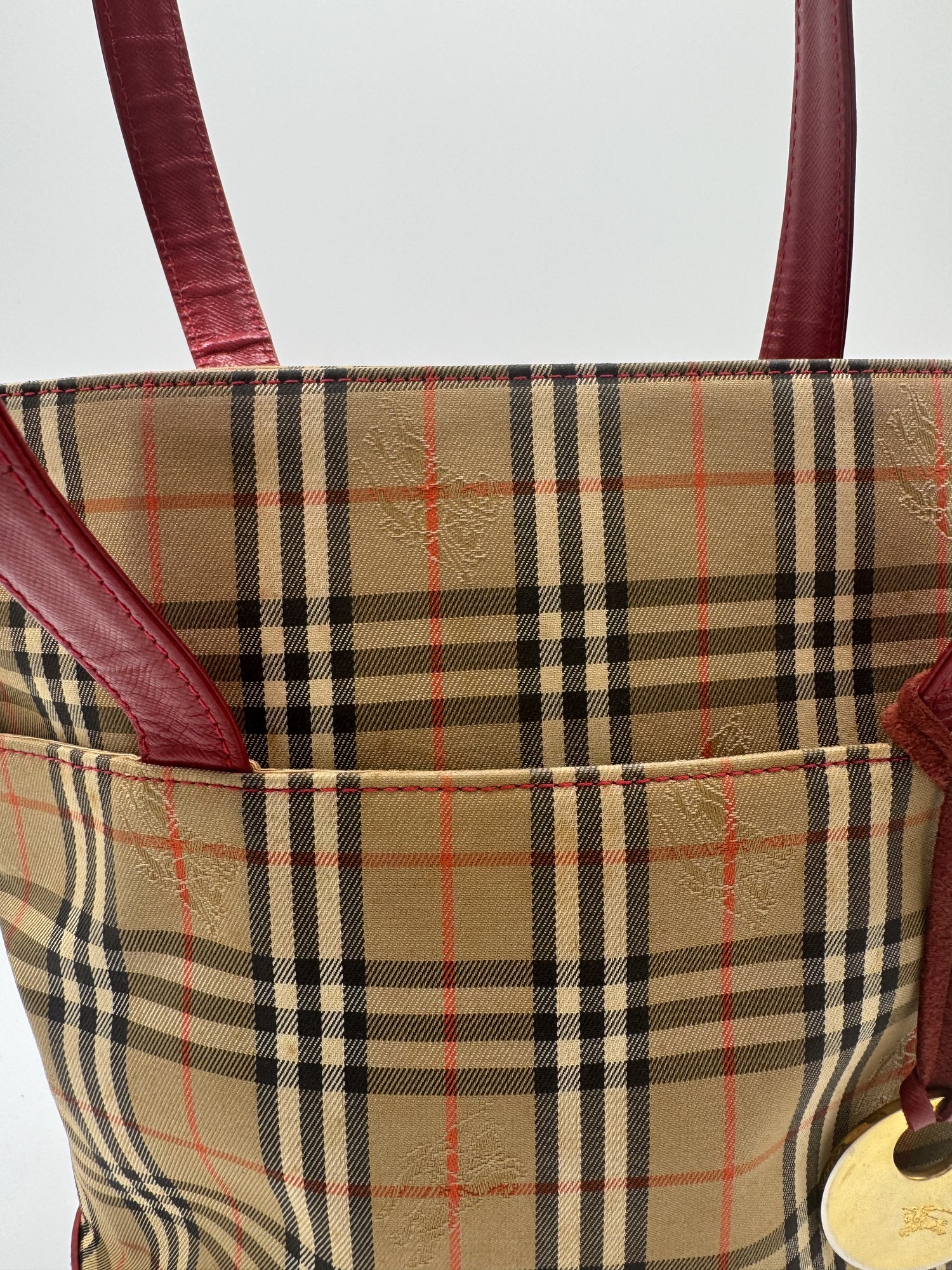 Burberry Nova Check Shoulder Tote Bag