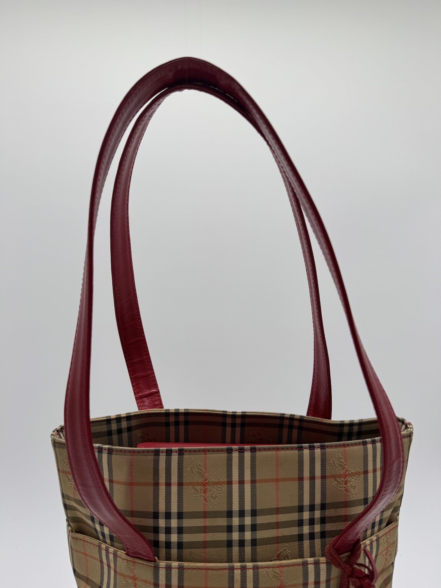 Burberry Nova Check Shoulder Tote Bag