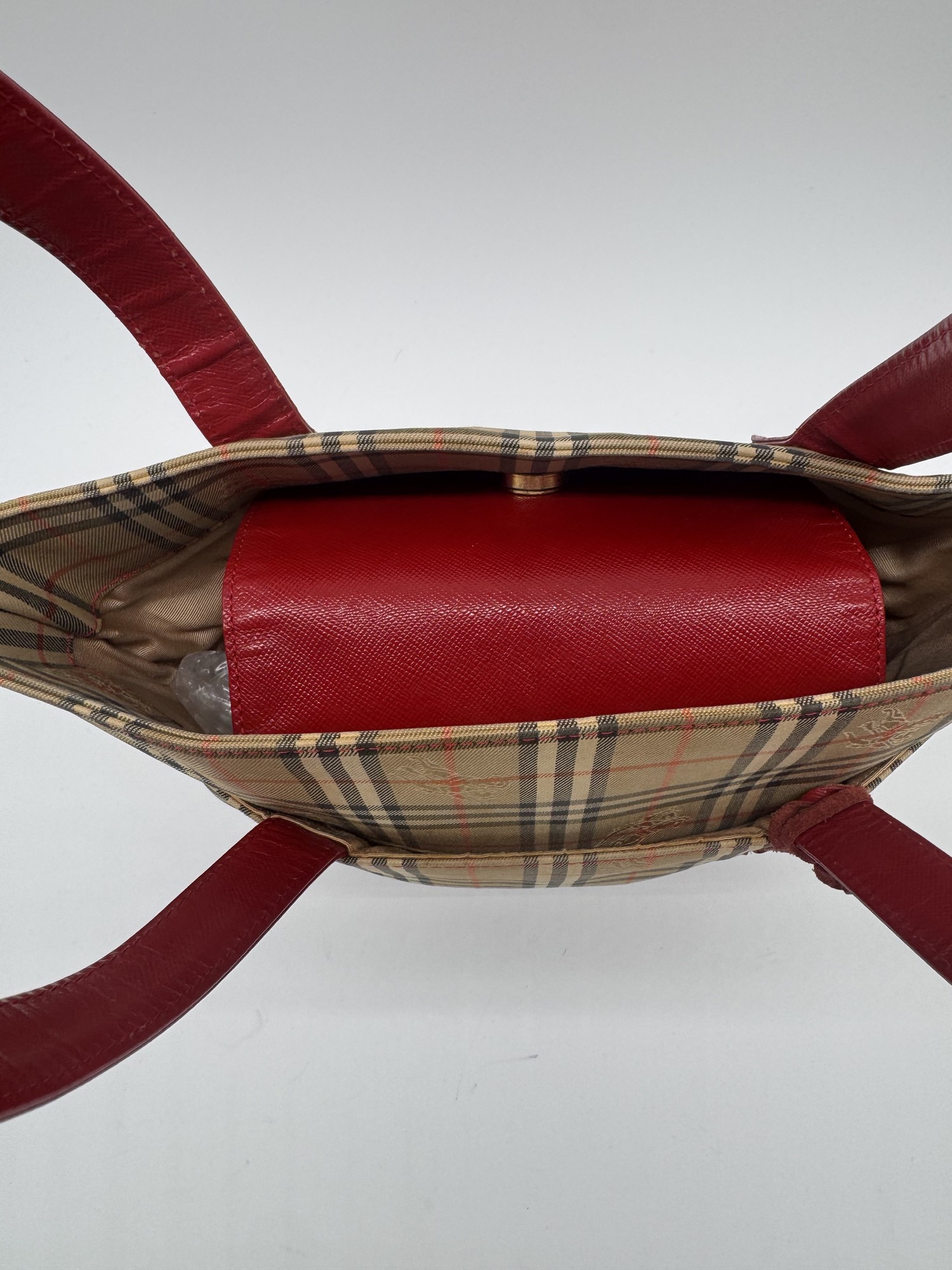 Burberry Nova Check Shoulder Tote Bag
