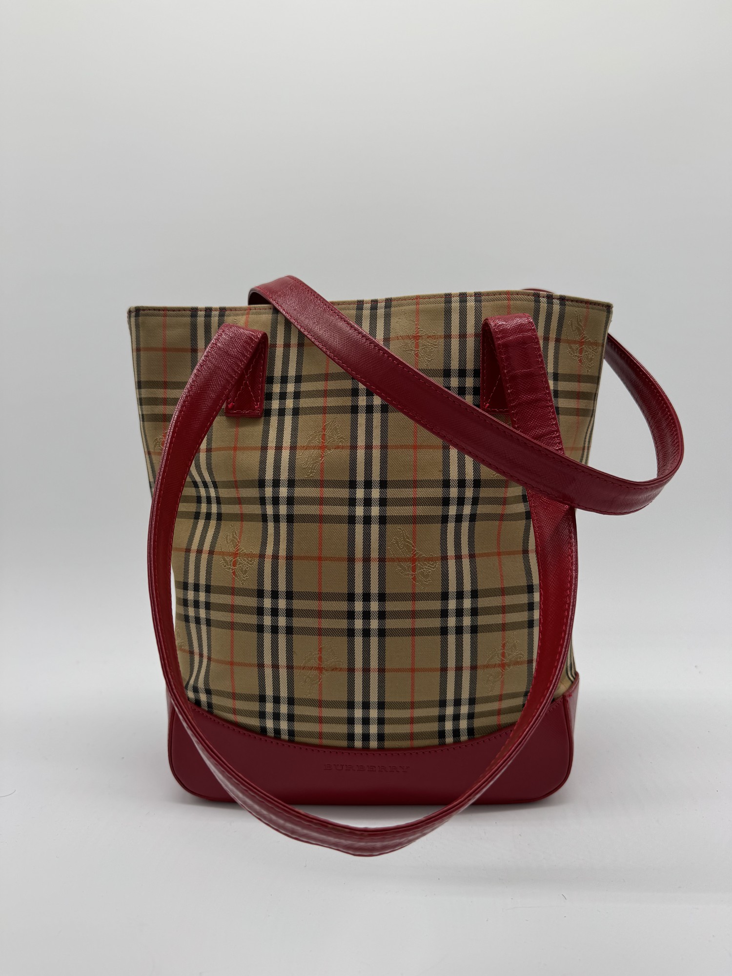 Burberry Nova Check Shoulder Tote Bag