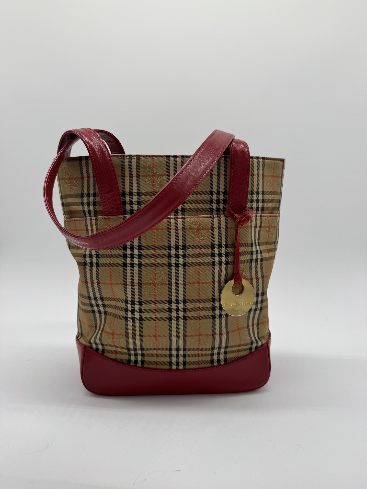 Burberry Nova Check Shoulder Tote Bag
