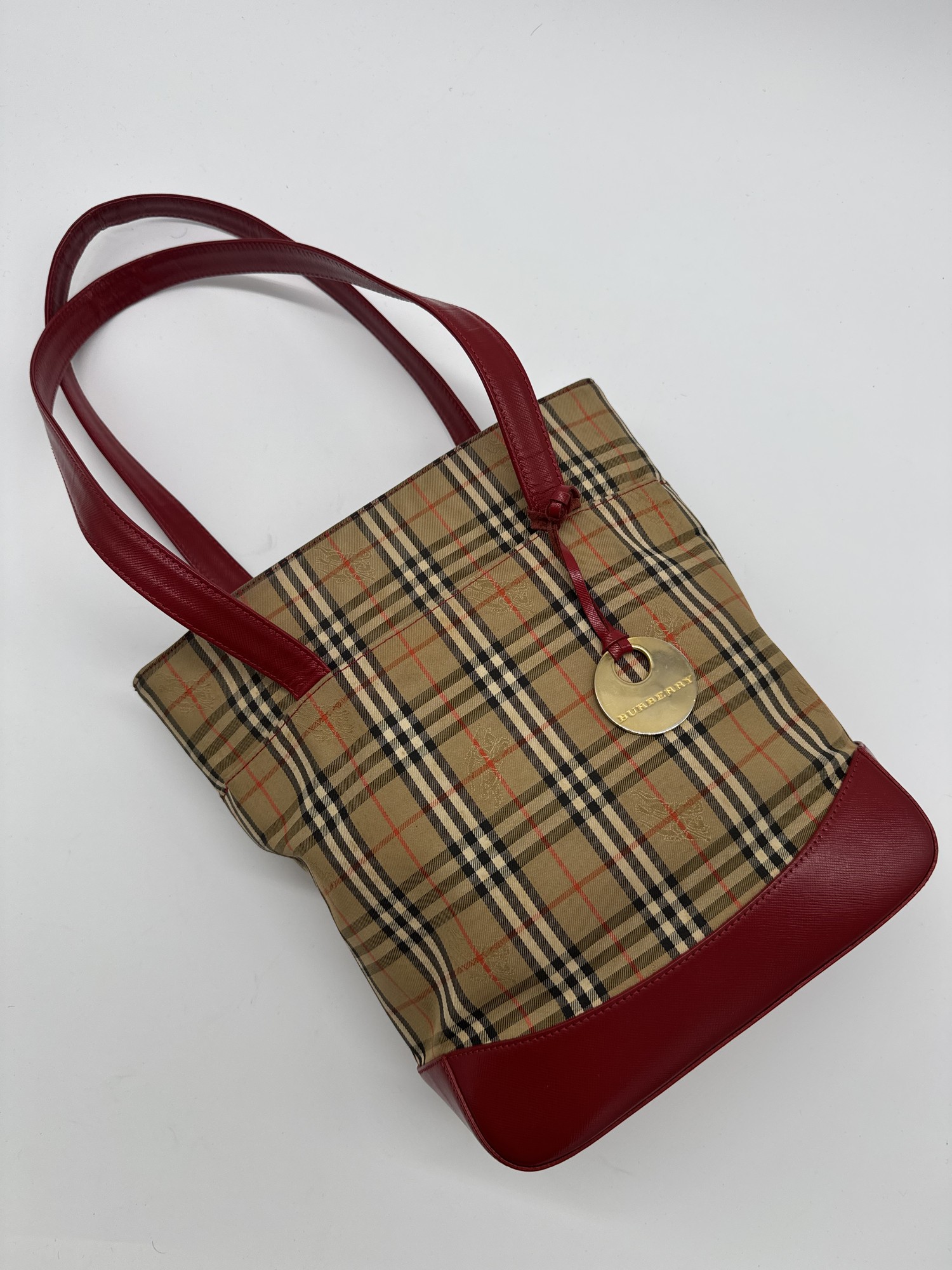 Burberry Nova Check Shoulder Tote Bag