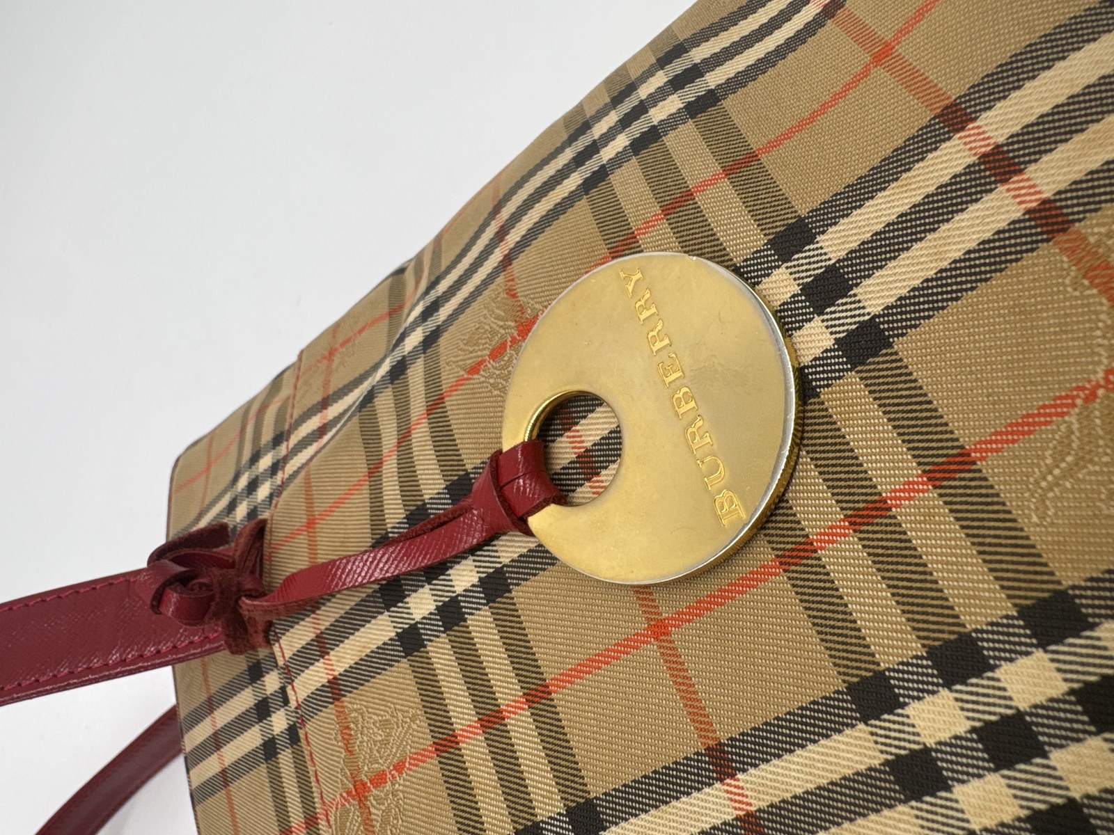 Burberry Nova Check Shoulder Tote Bag