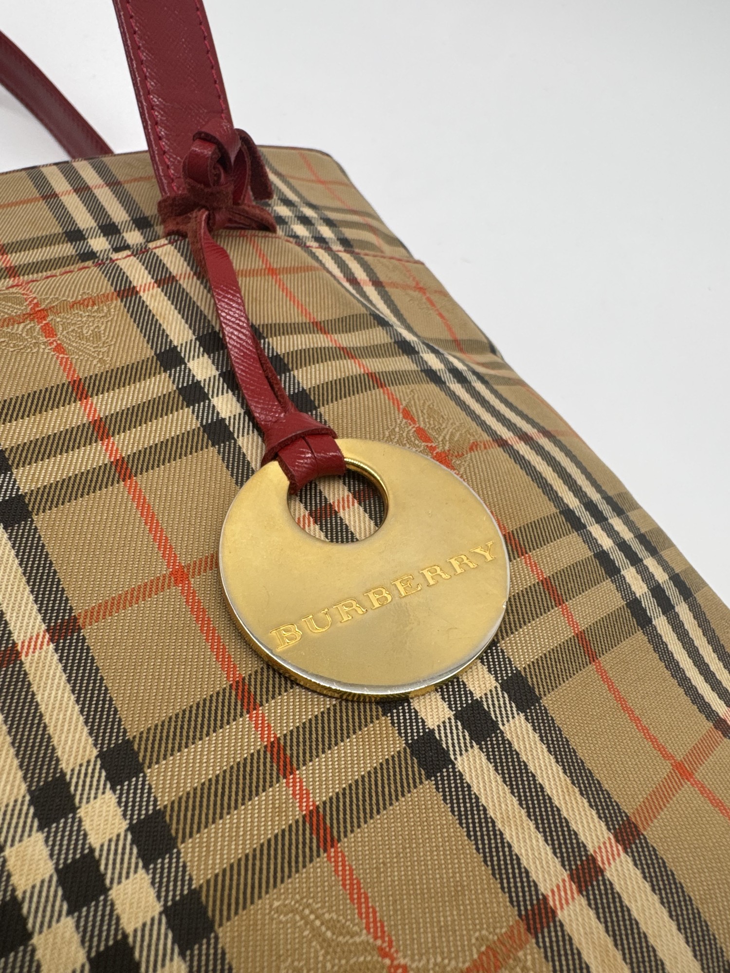 Burberry Nova Check Shoulder Tote Bag