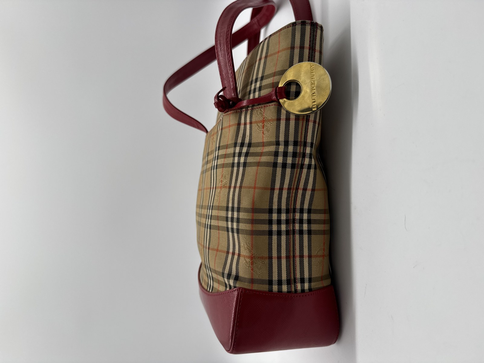 Burberry Nova Check Shoulder Tote Bag
