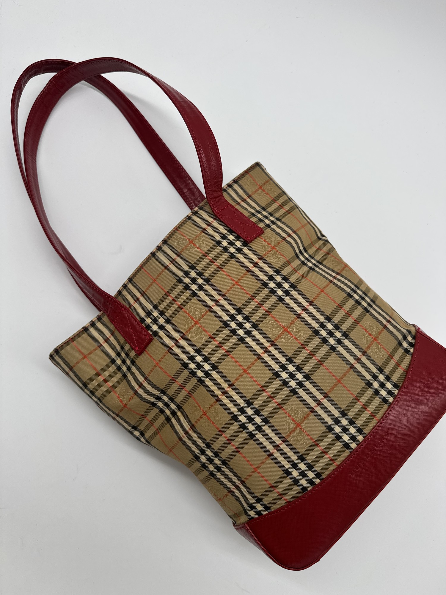 Burberry Nova Check Shoulder Tote Bag