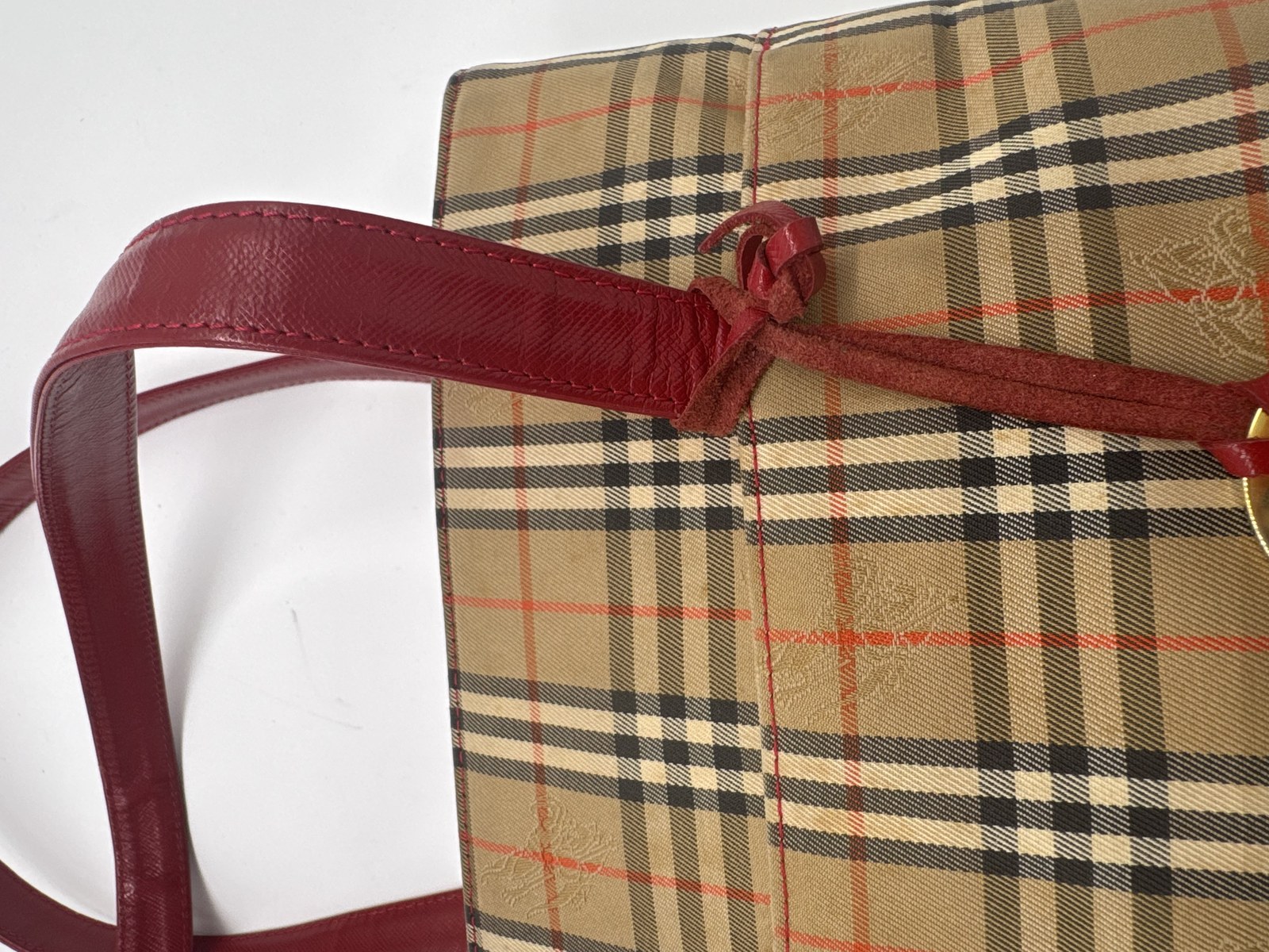 Burberry Nova Check Shoulder Tote Bag