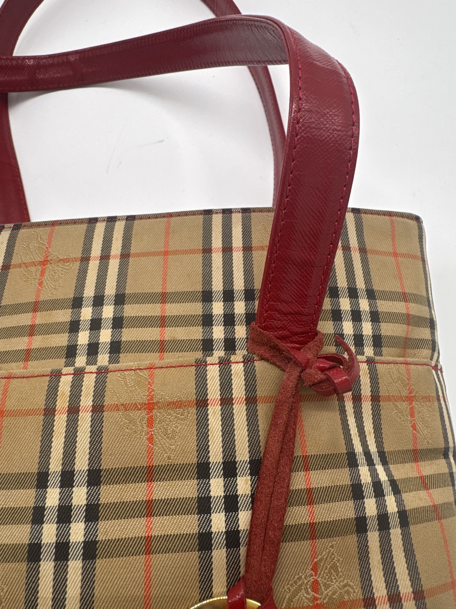 Burberry Nova Check Shoulder Tote Bag
