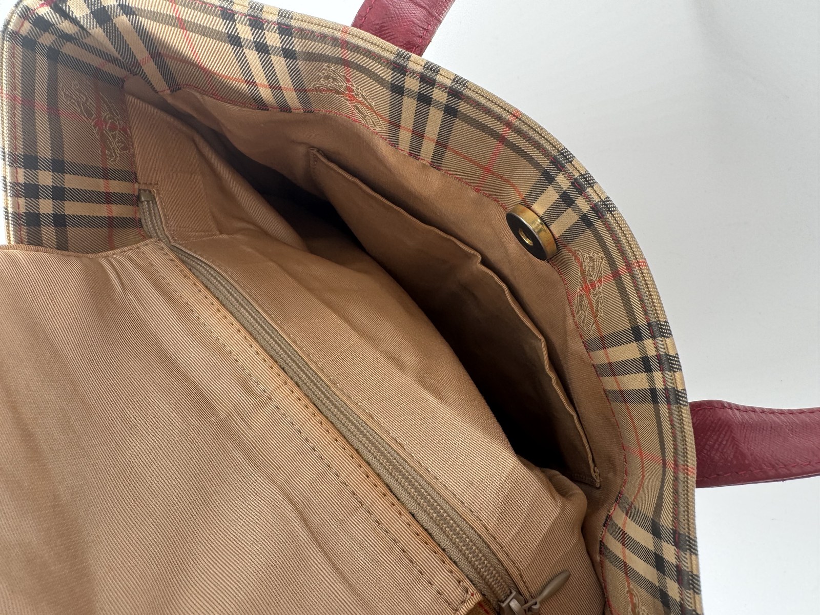 Burberry Nova Check Shoulder Tote Bag