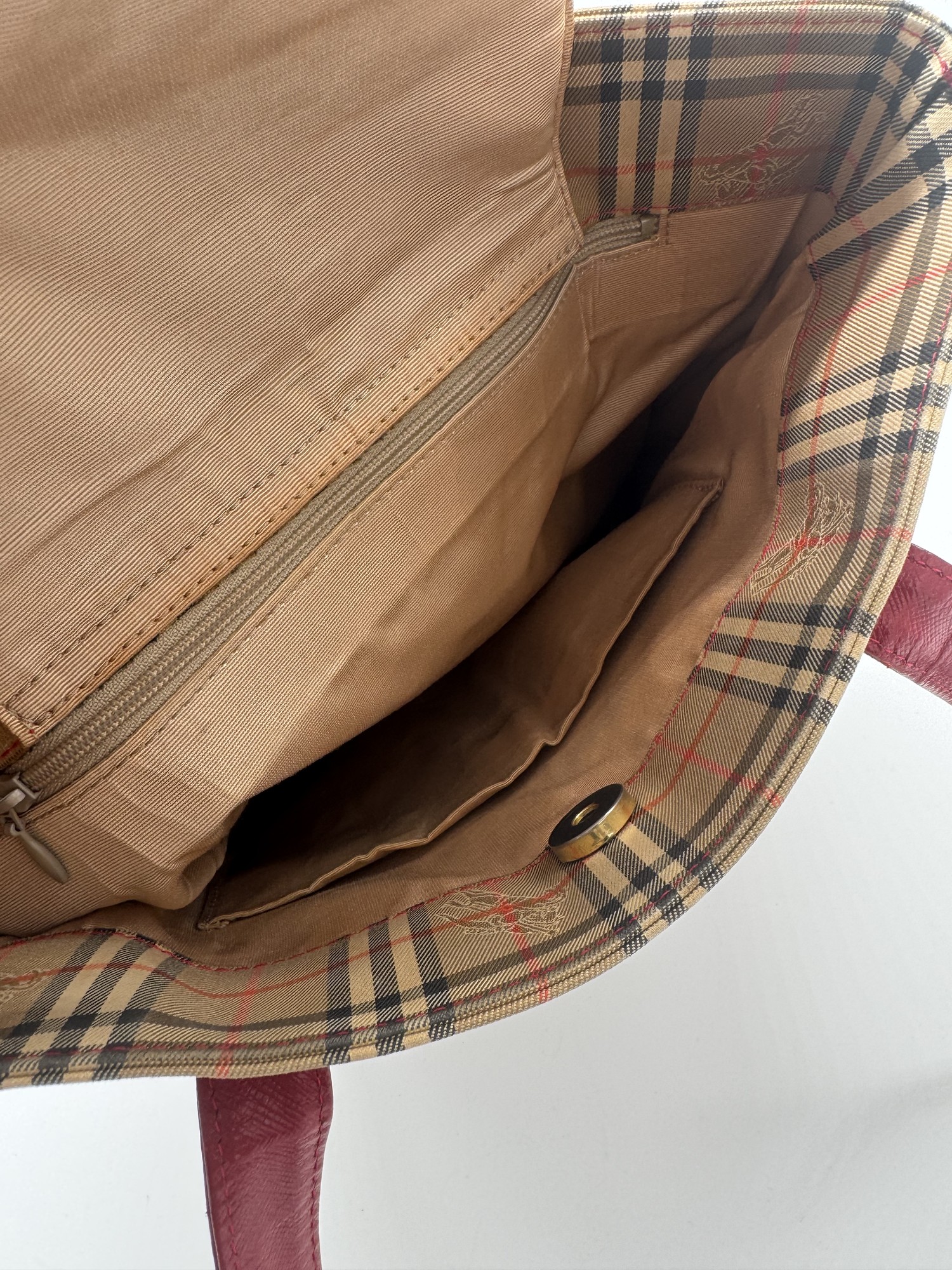 Burberry Nova Check Shoulder Tote Bag
