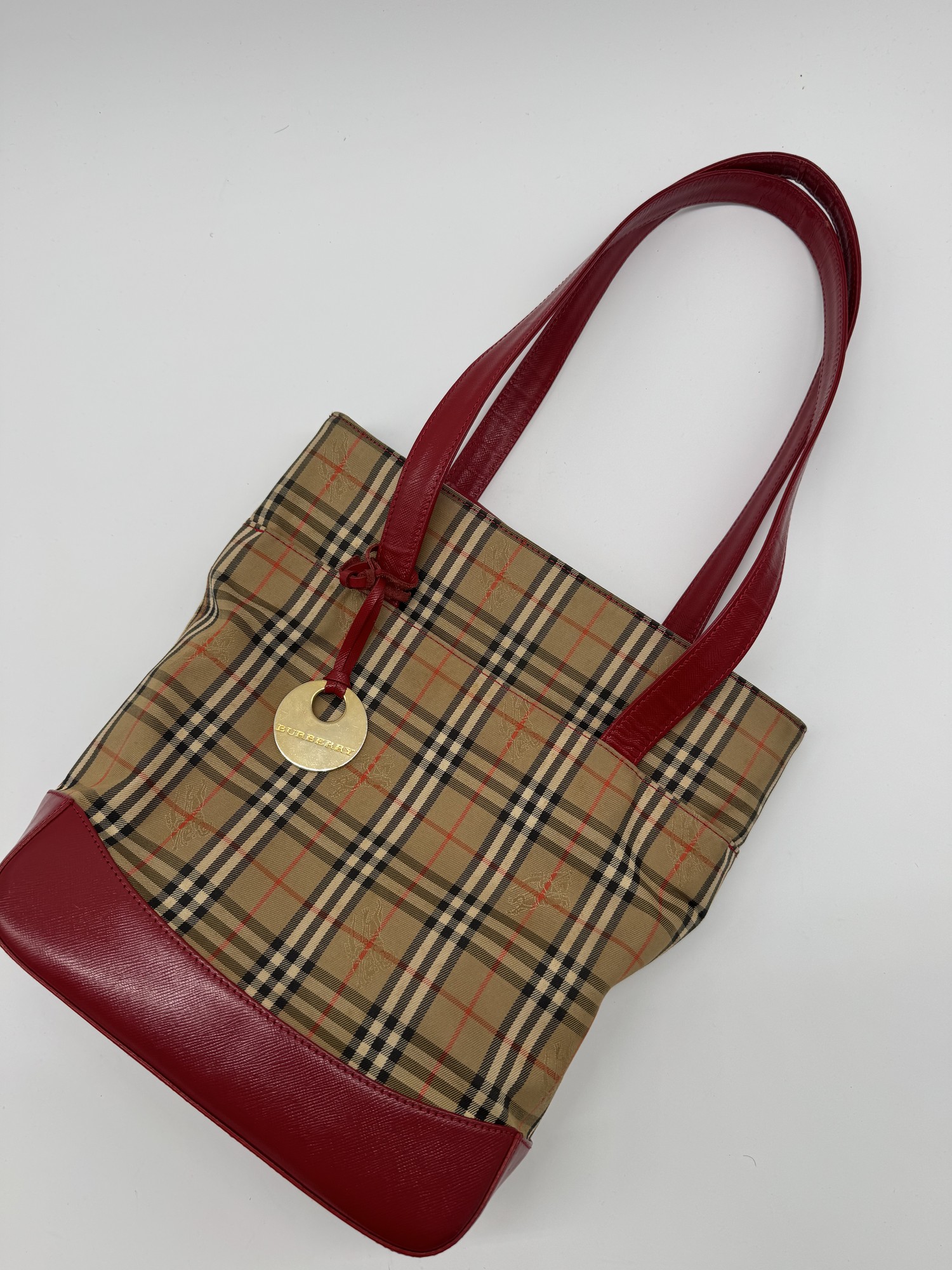 Burberry Nova Check Shoulder Tote Bag