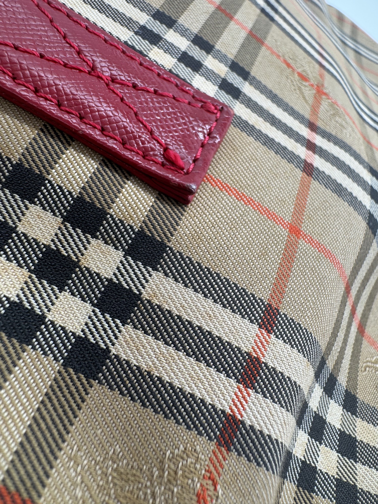 Burberry Nova Check Shoulder Tote Bag