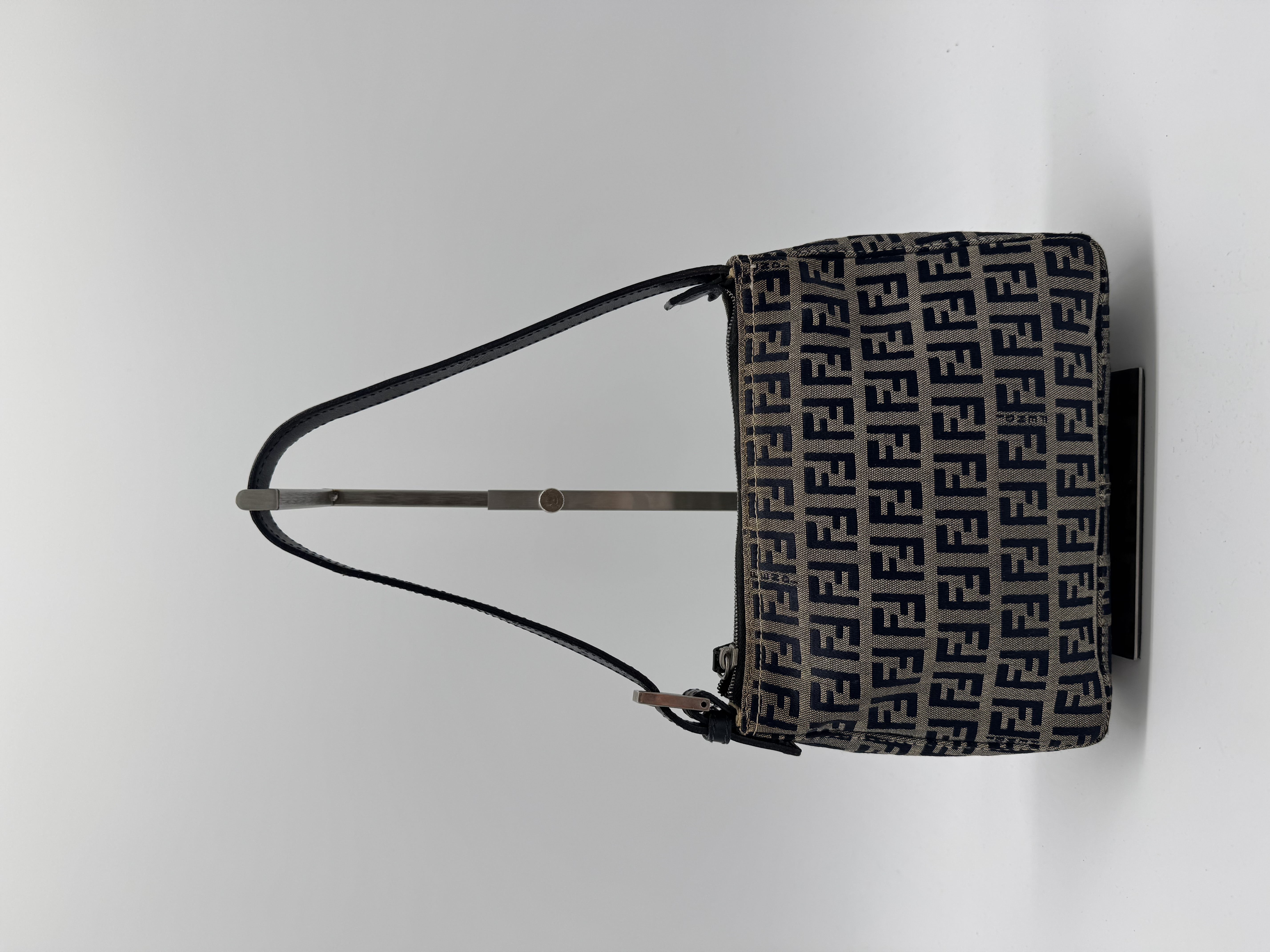 Fendi Zucca Navy Shoulder Bag